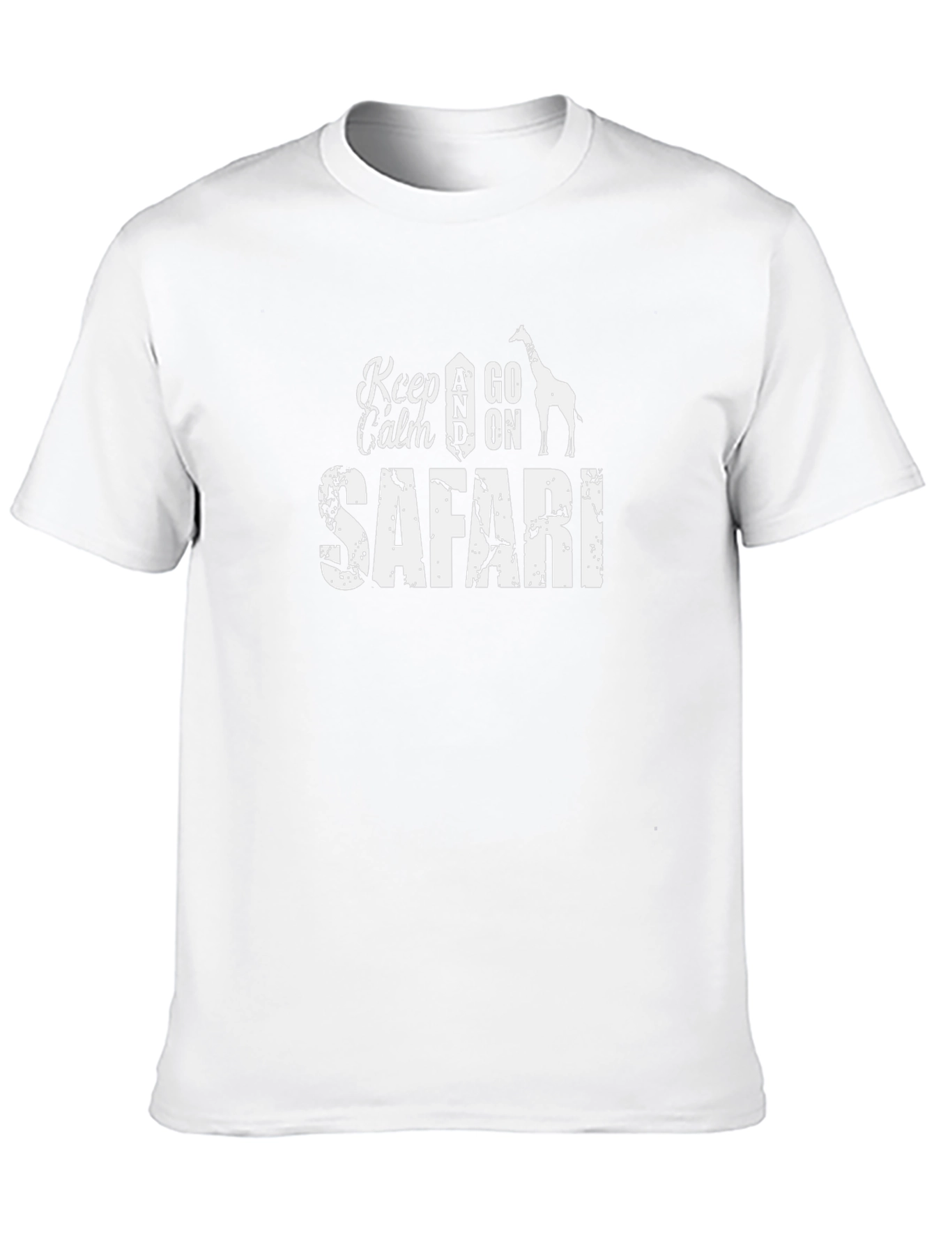 Keep Calm Go On Safari Black T-Shirt