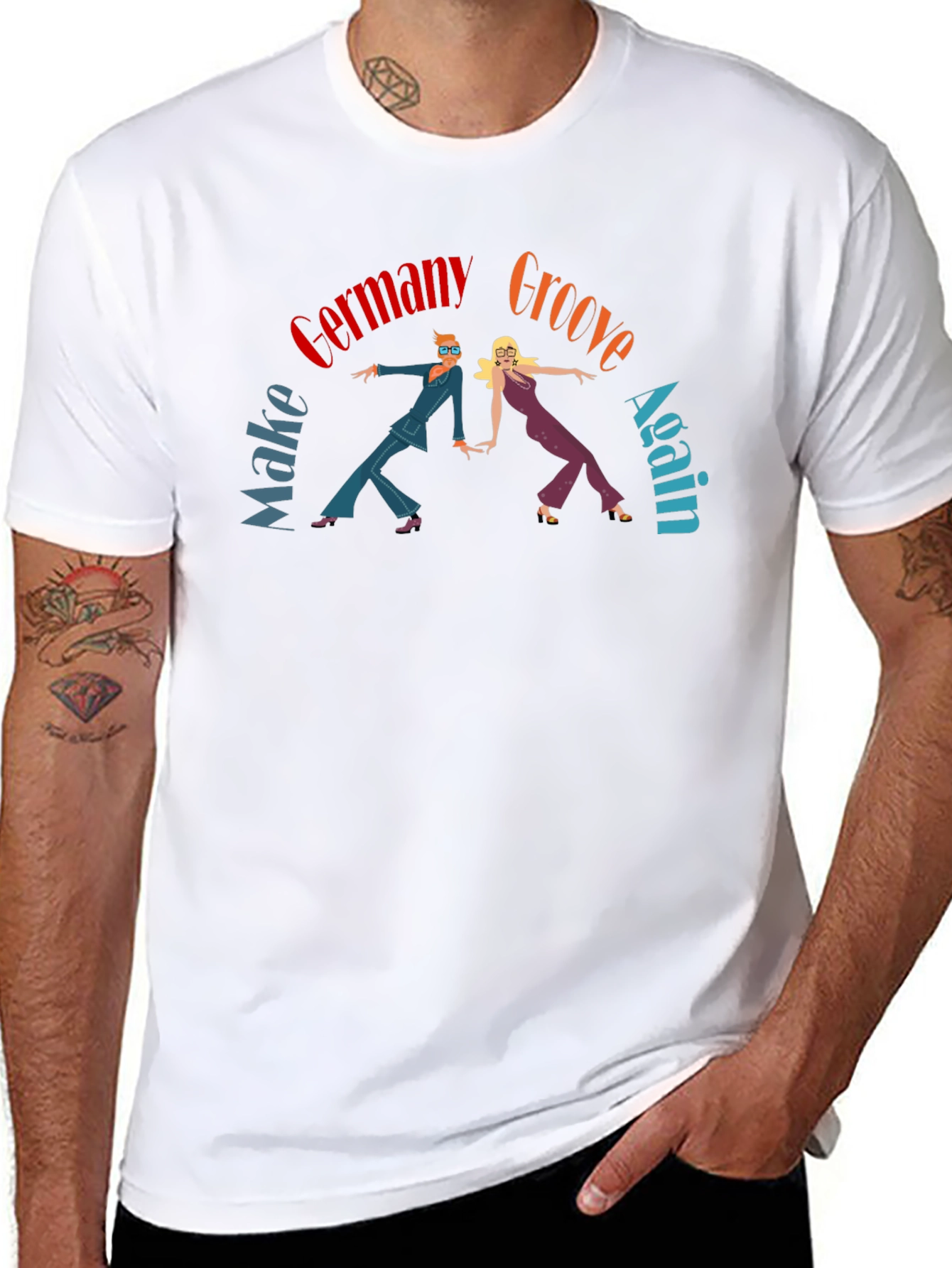 Groovy Germany Graphic Tee - Retro 70s Style