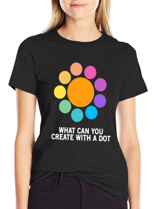 Colorful Dot Pattern T-Shirt - Creative Design