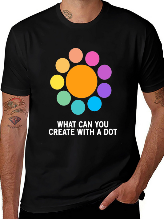 Colorful Dot Pattern T-Shirt - Creative Design