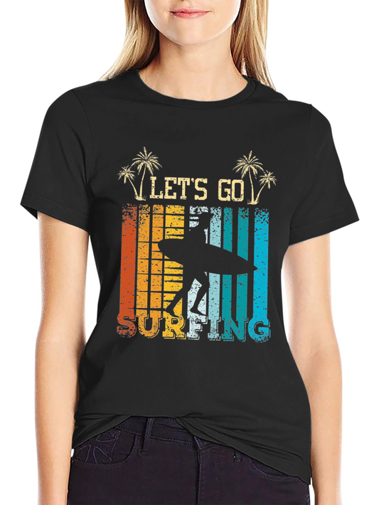 Lets Go Surfing T-Shirt - Vintage Style