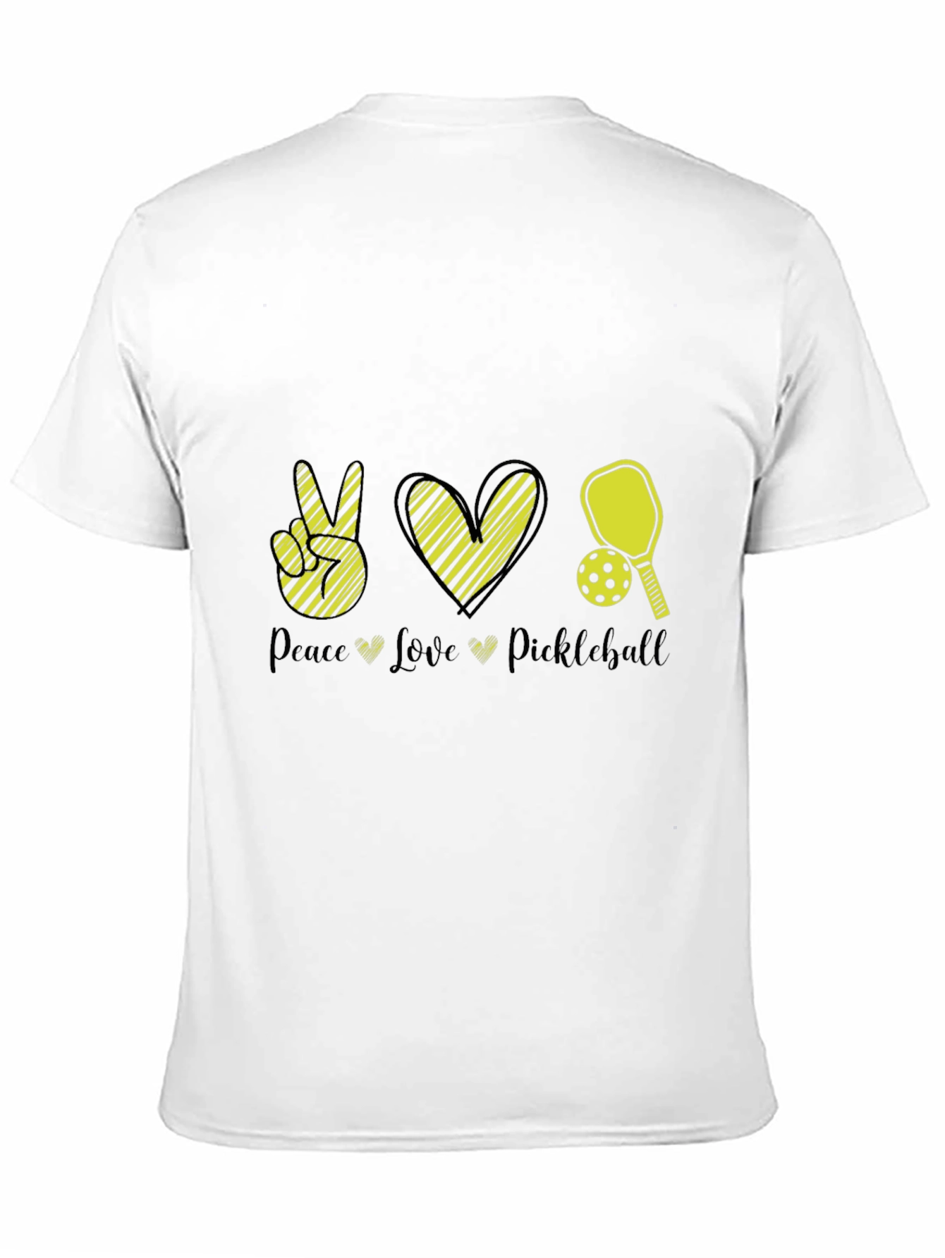 Peace Love Pickleball Black T-Shirt