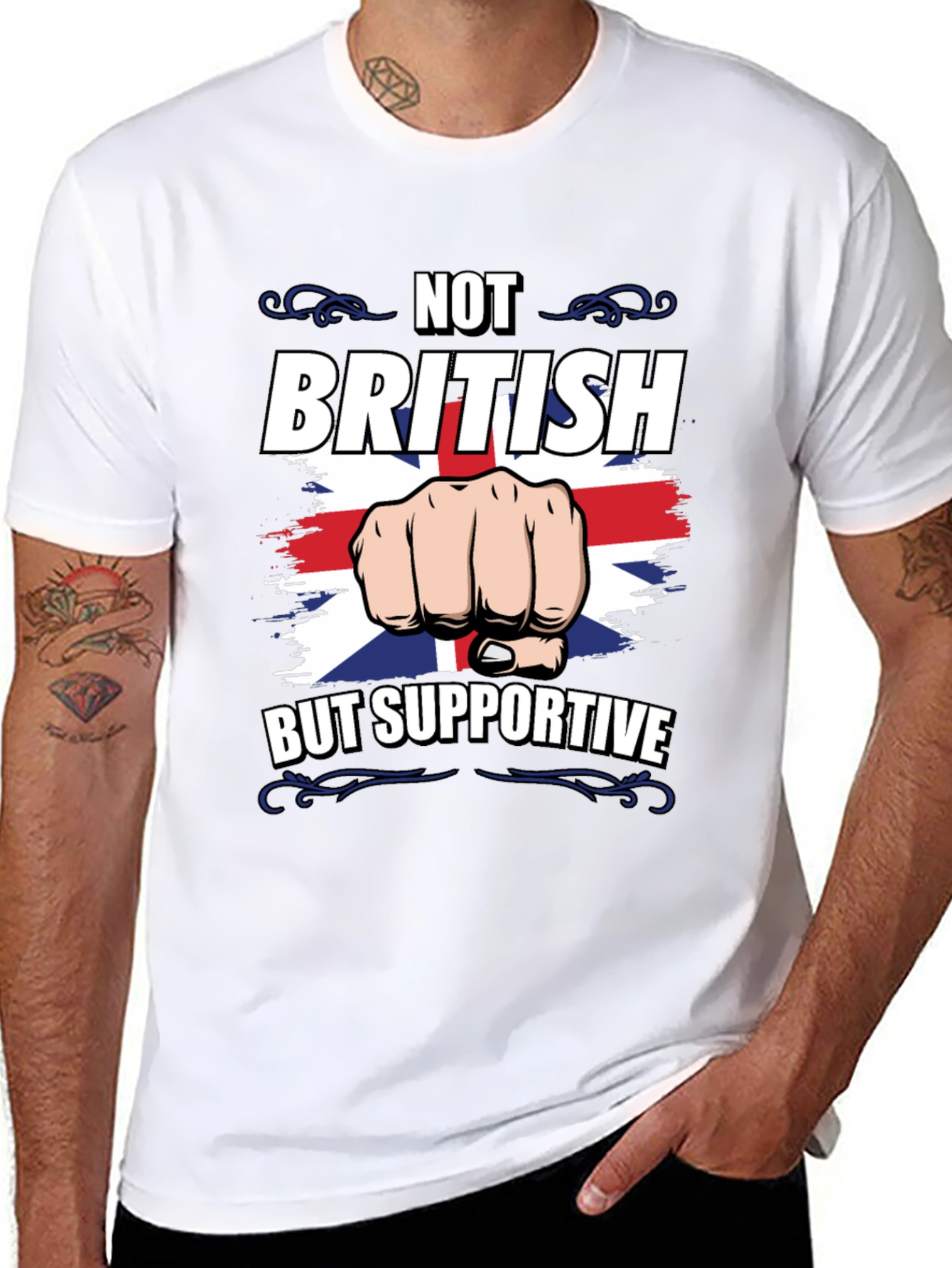 Not British But Supportive Graphic Tee