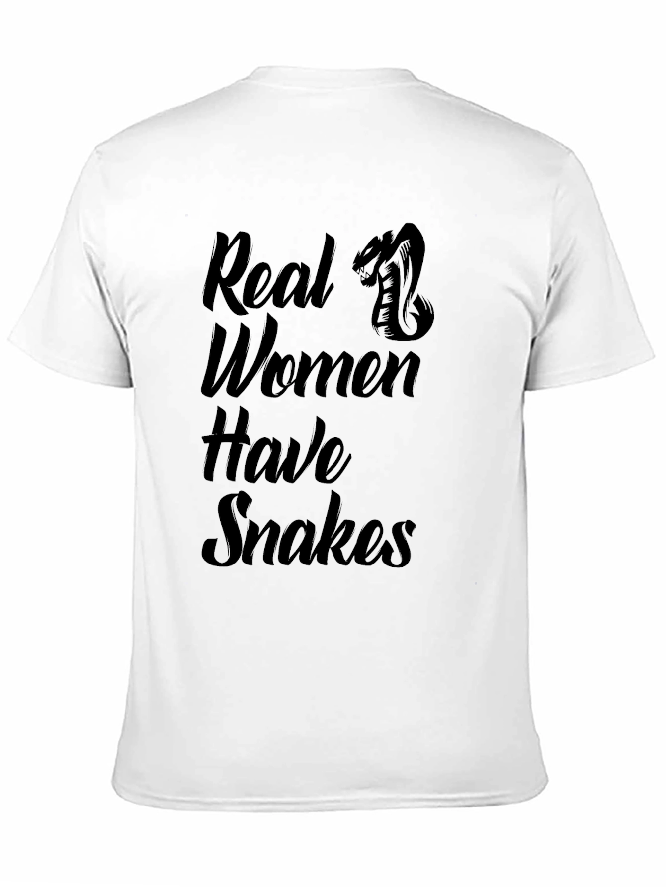 Real Women Have Snakes Graphic Tee - Black T-Shirt