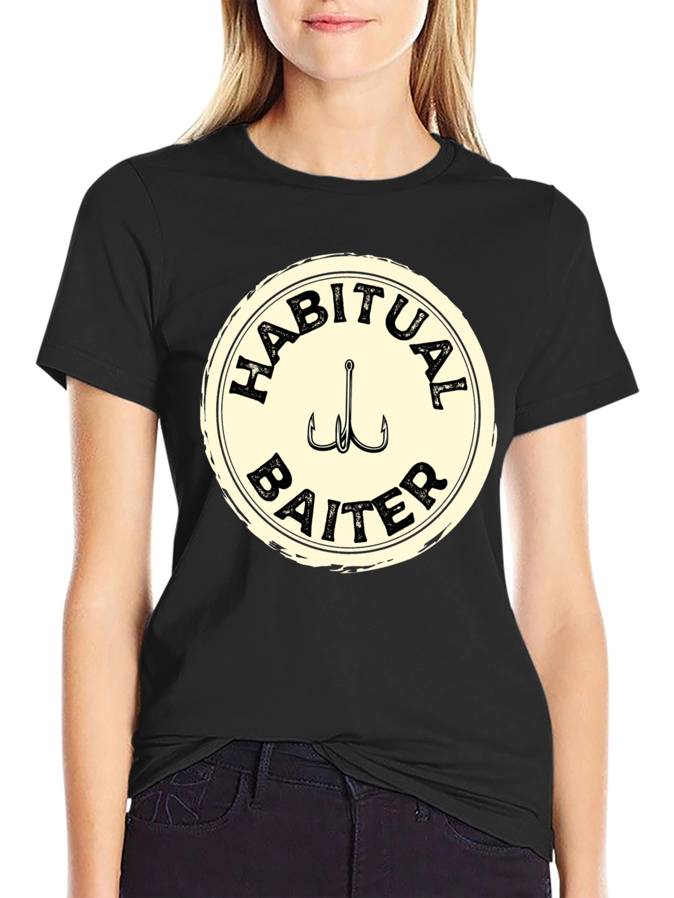 Habitual Baiter Fishing T-Shirt - Black
