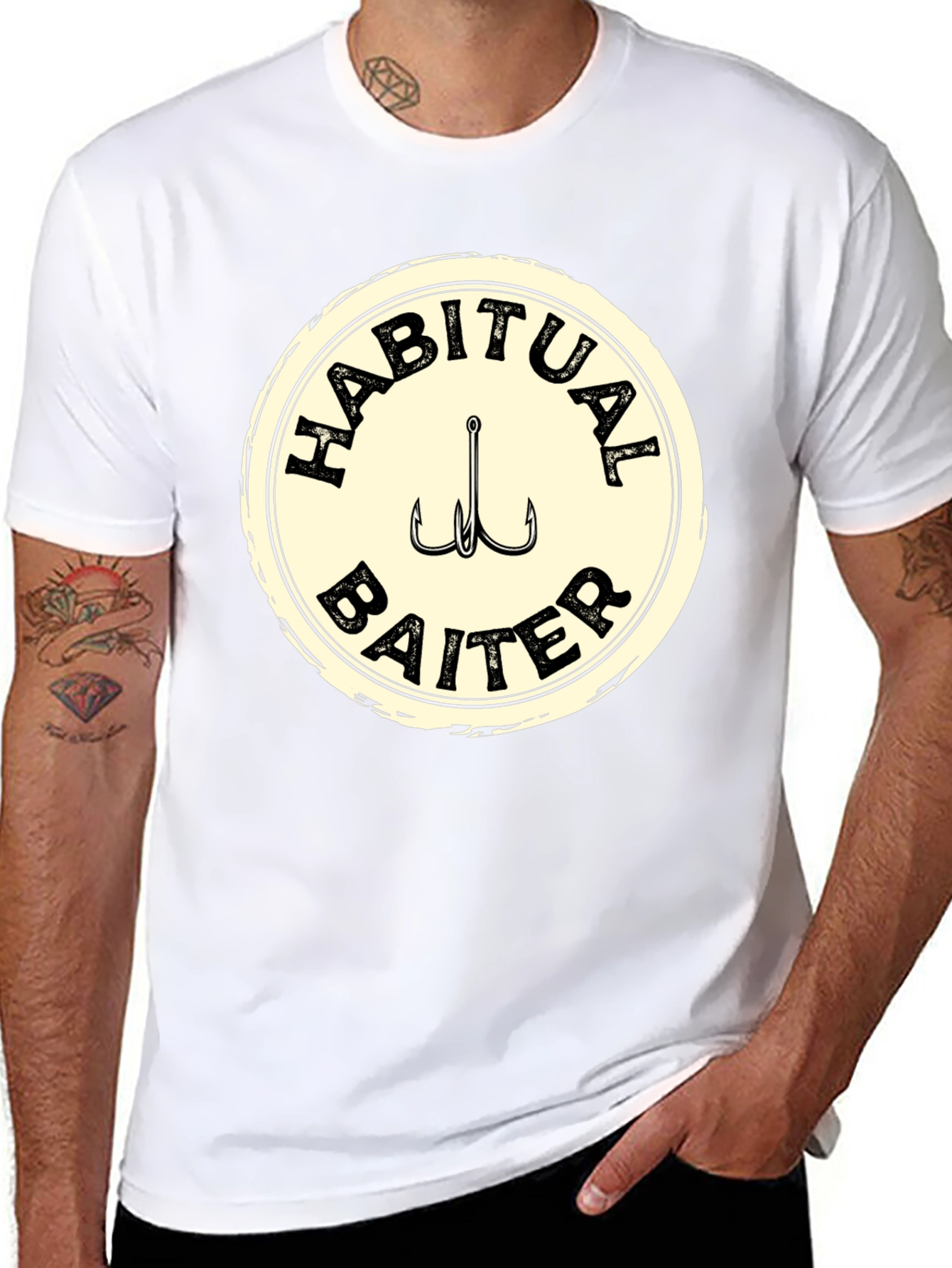 Habitual Baiter Fishing T-Shirt - Black