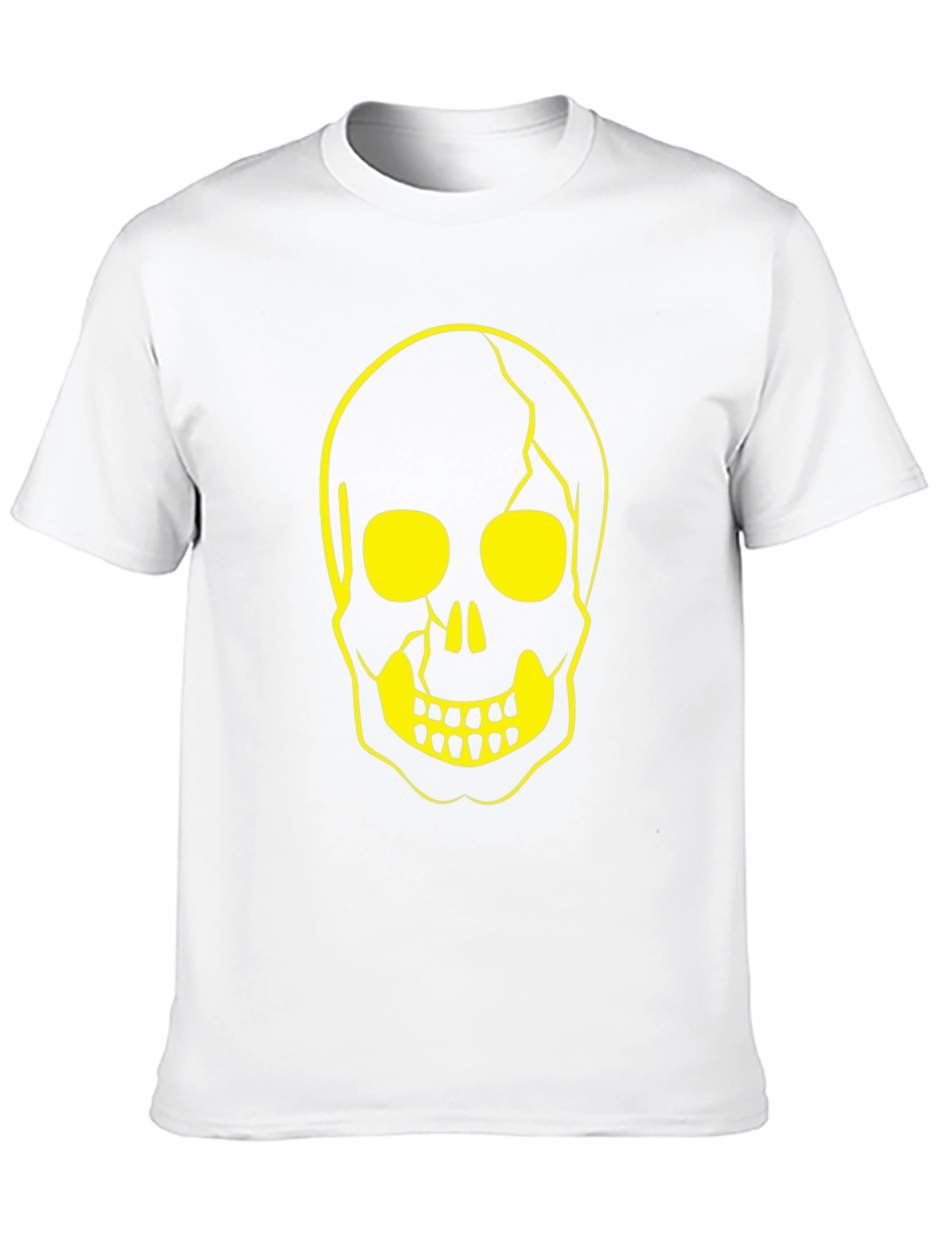 Skull Graphic Tee - Black Cotton Casual Shirt