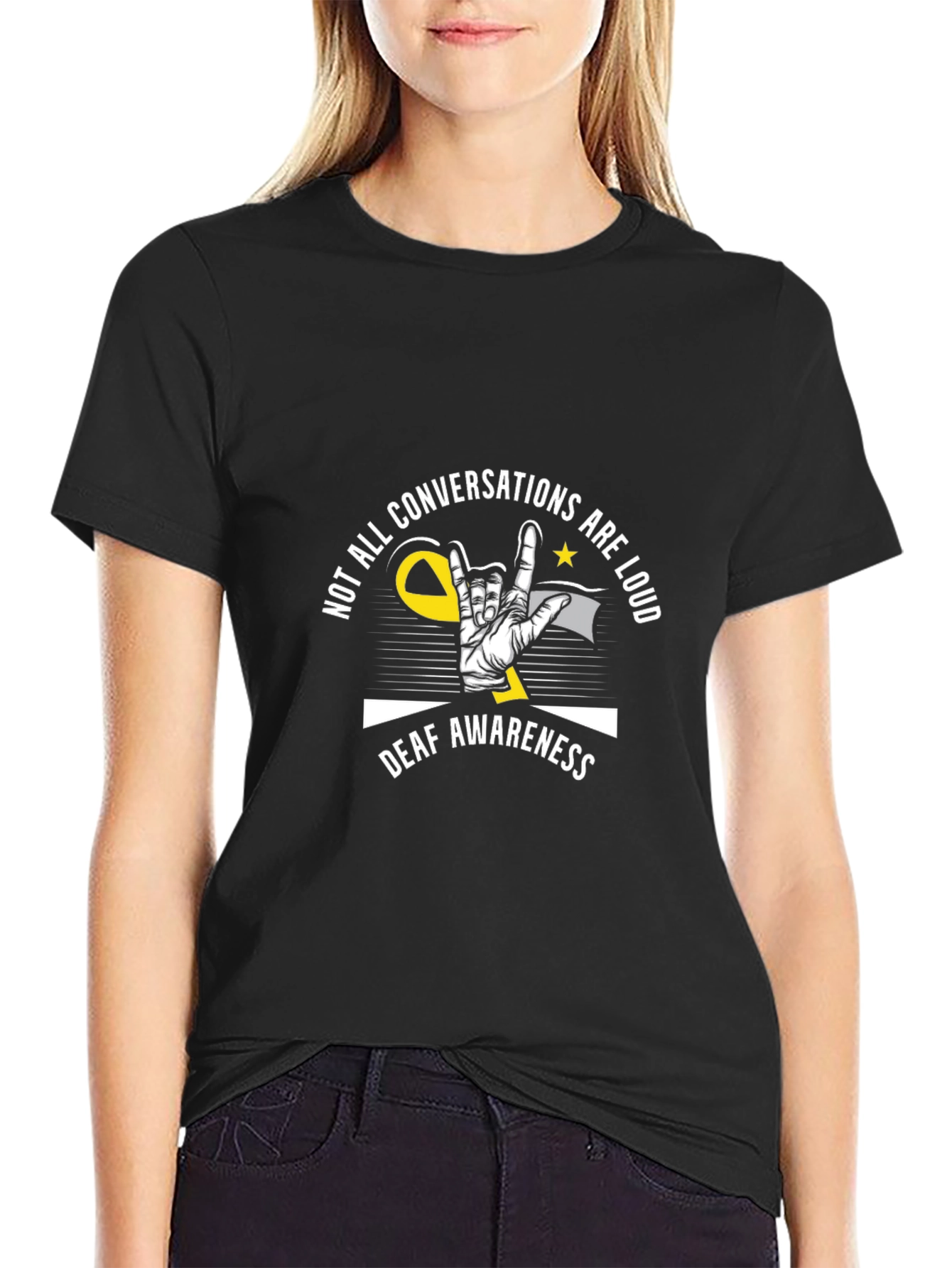 Deaf Awareness Graphic T-Shirt - Stylish & Comfortable
