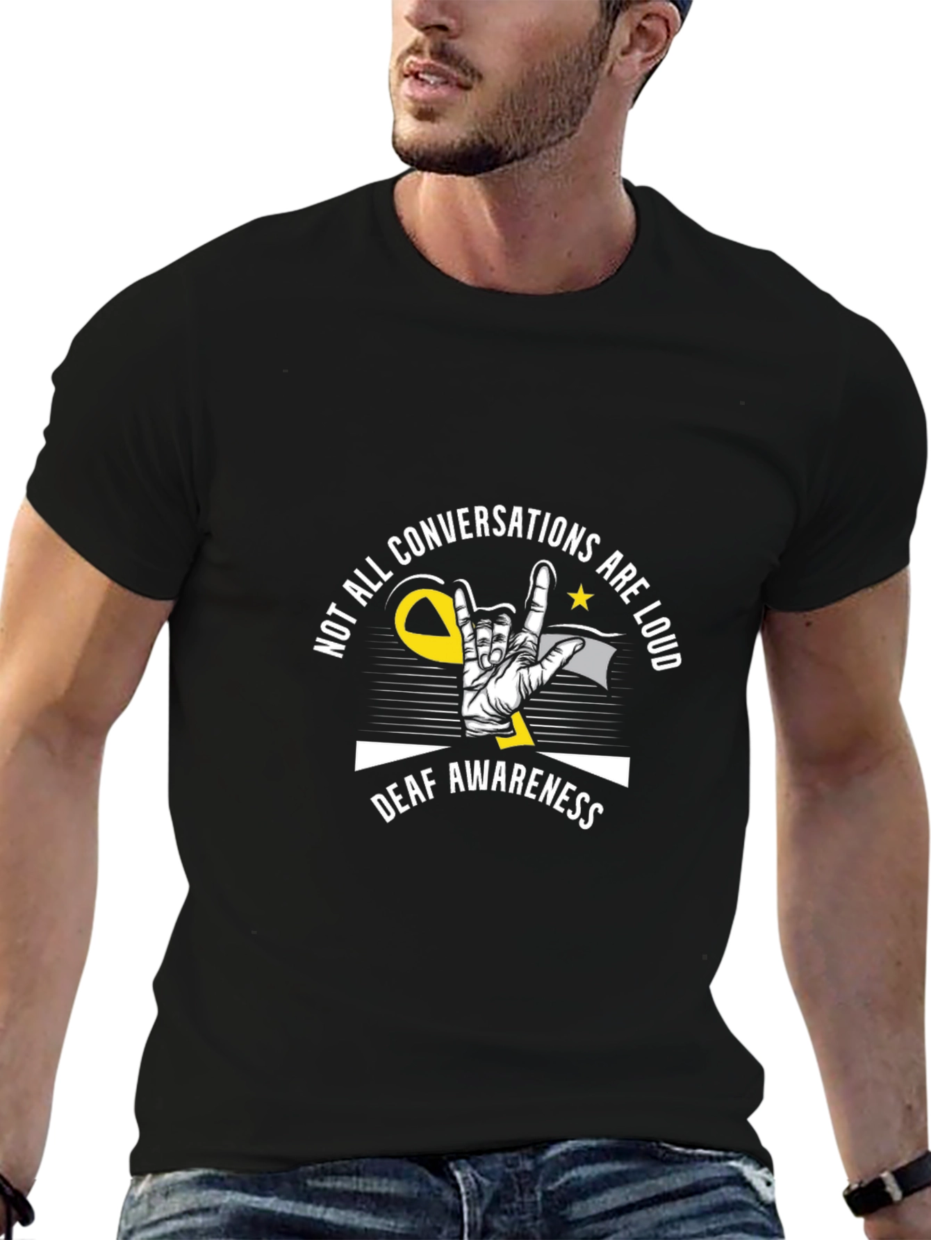 Deaf Awareness Graphic T-Shirt - Stylish & Comfortable