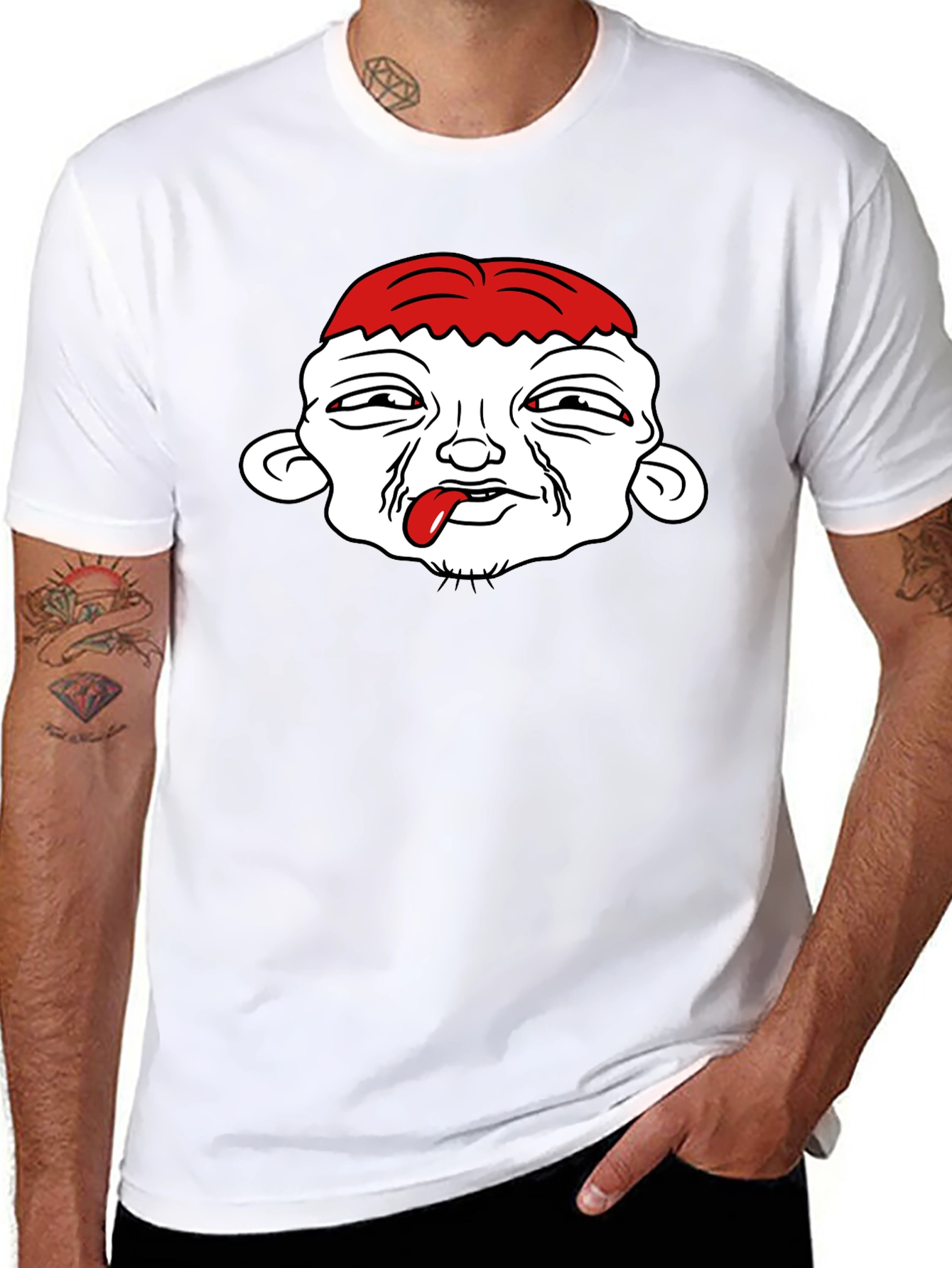 Funny Brain Cartoon Graphic T-Shirt