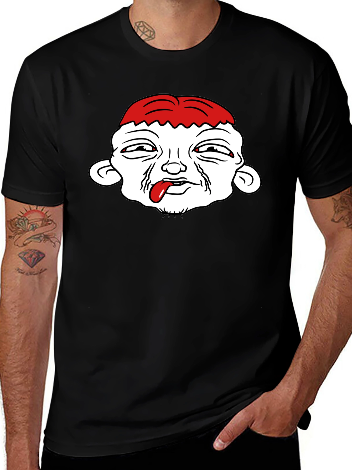 Funny Brain Cartoon Graphic T-Shirt