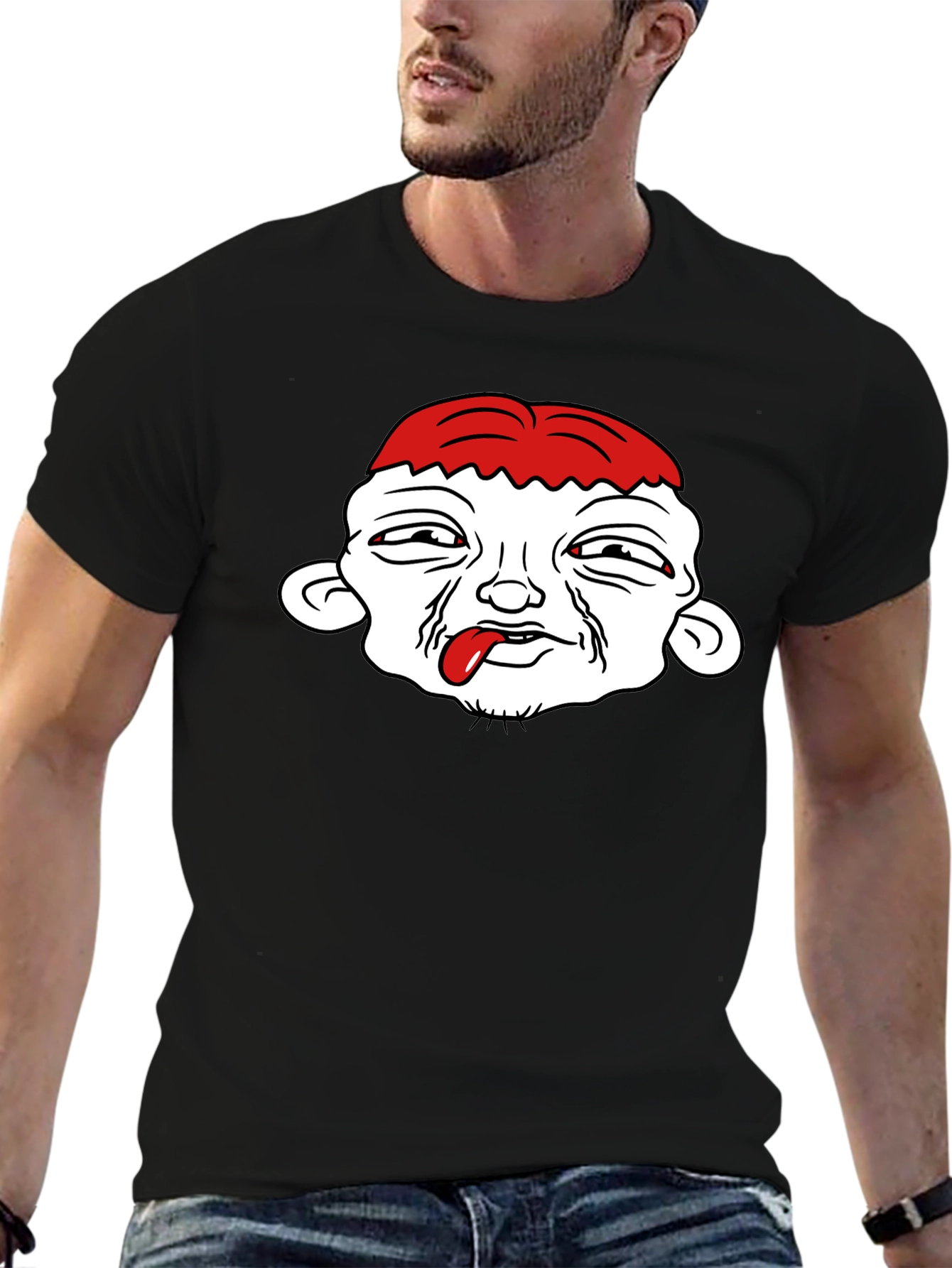 Funny Brain Cartoon Graphic T-Shirt
