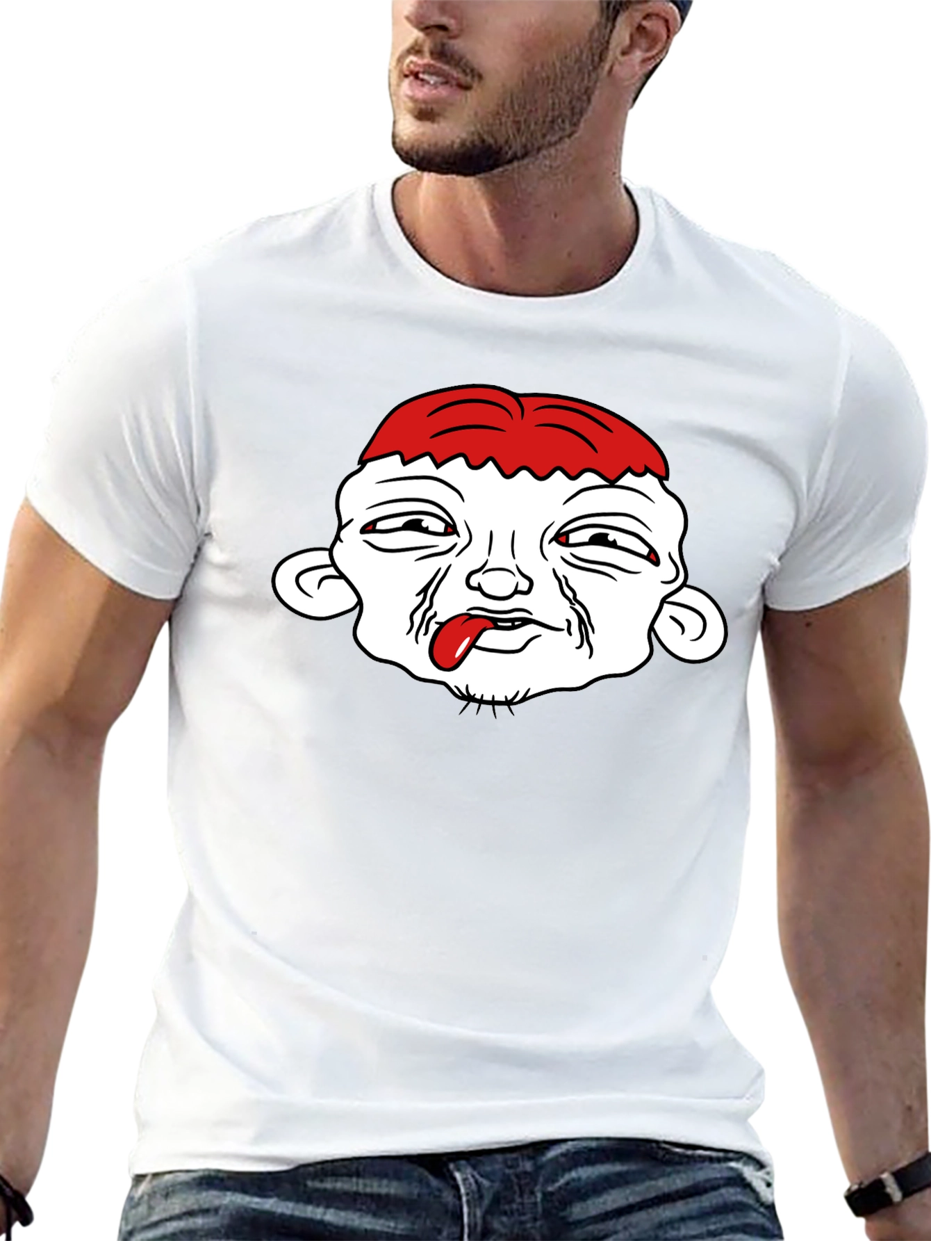 Funny Brain Cartoon Graphic T-Shirt