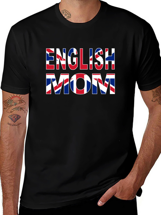 English Mom Union Jack Flag Graphic Tee