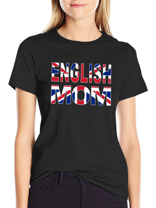 English Mom Union Jack Flag Graphic Tee