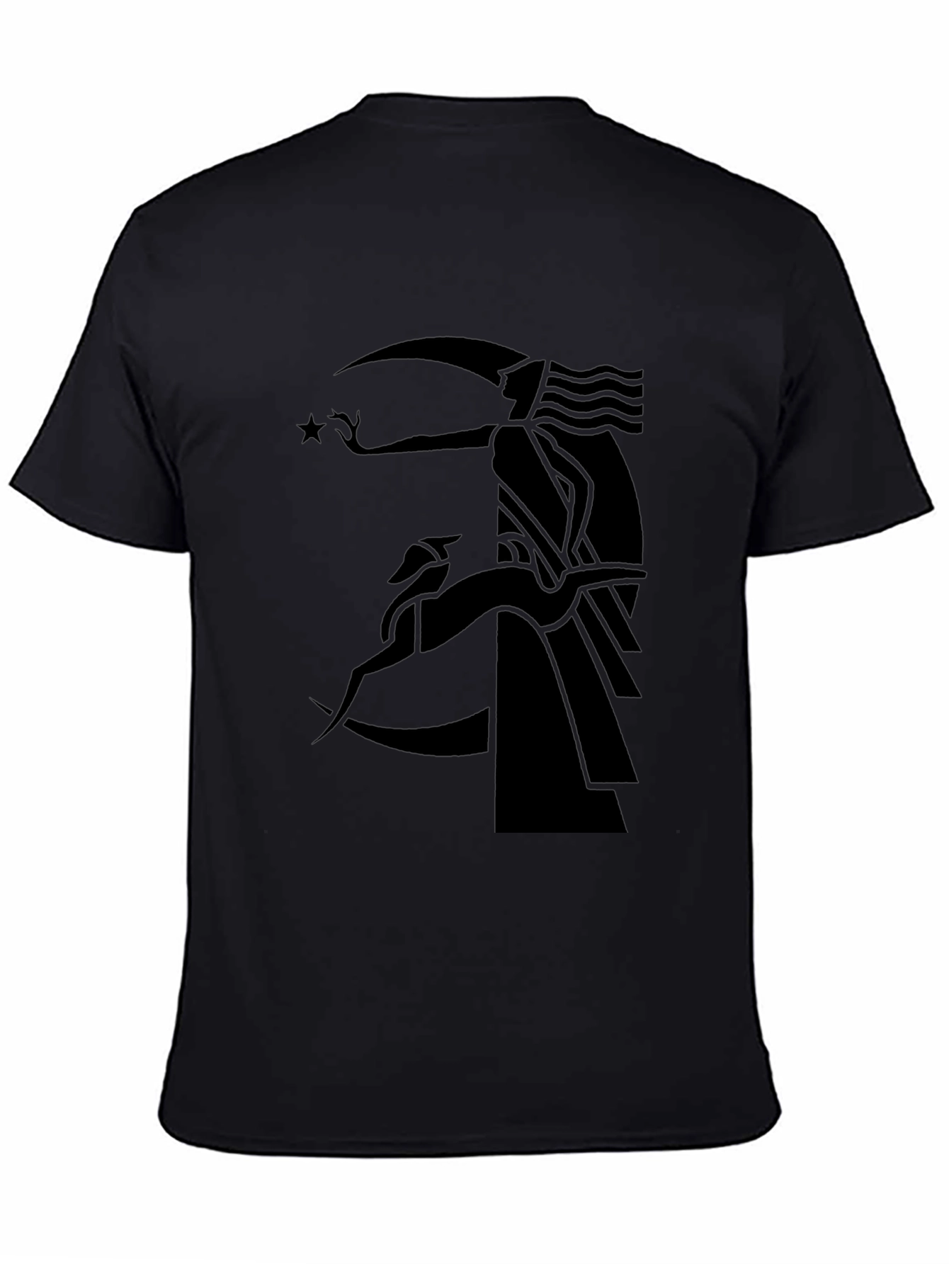 Elegant Black Graphic Tee - Moon Goddess & Hound