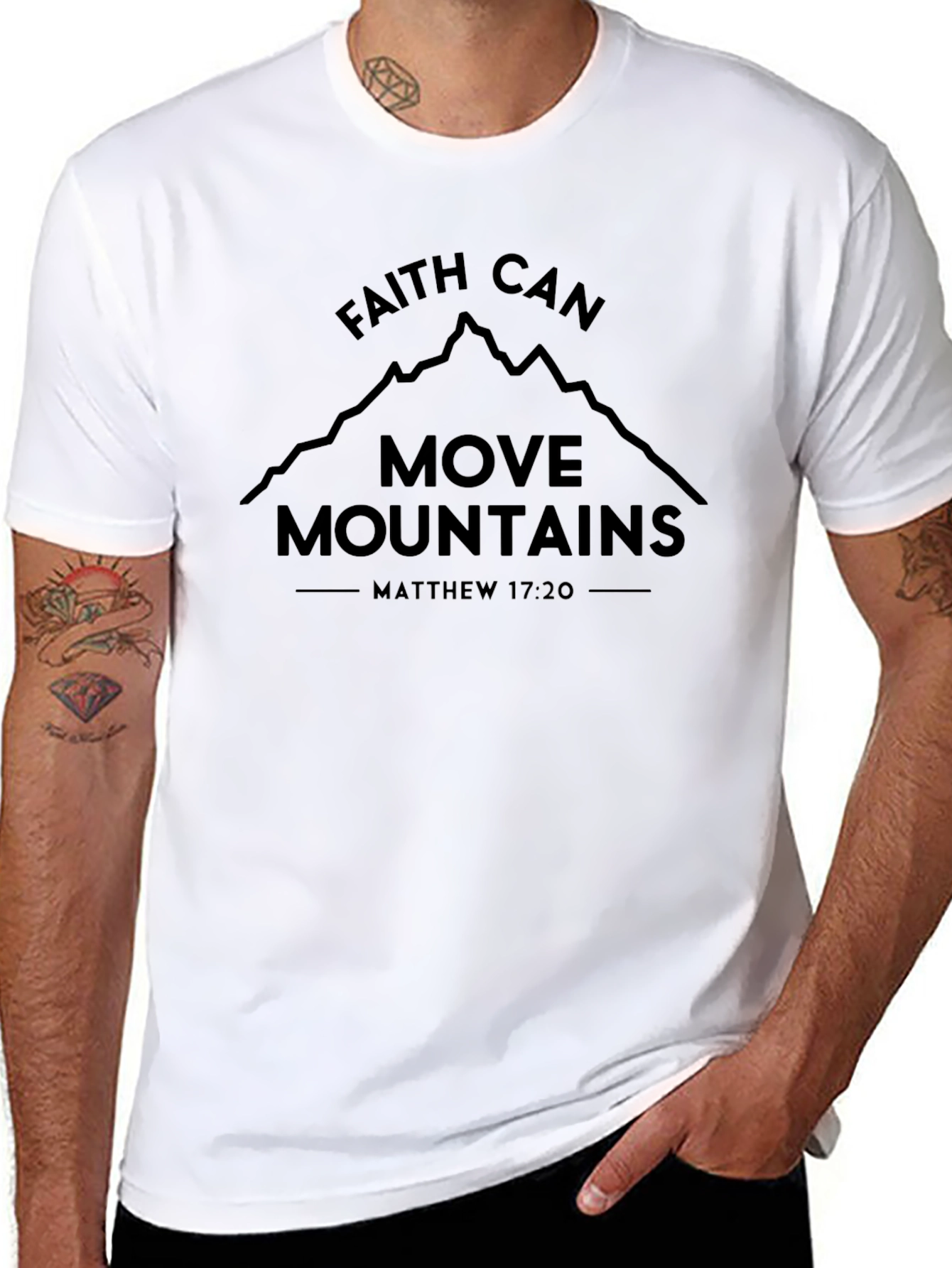 Faith Can Move Mountains T-Shirt - Matthew 17:20