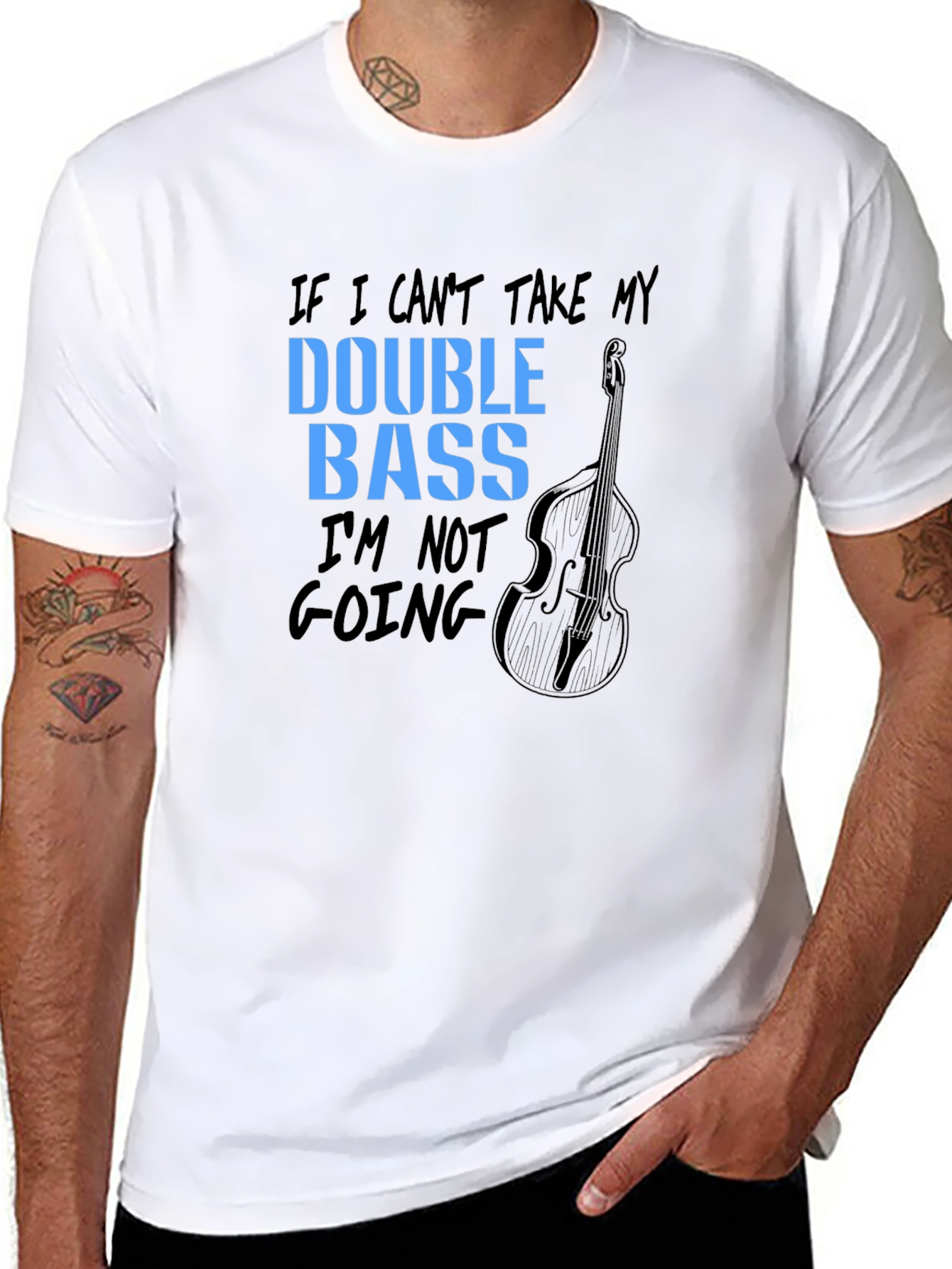 Double Bass T-Shirt: Musicians Bold Statement Tee