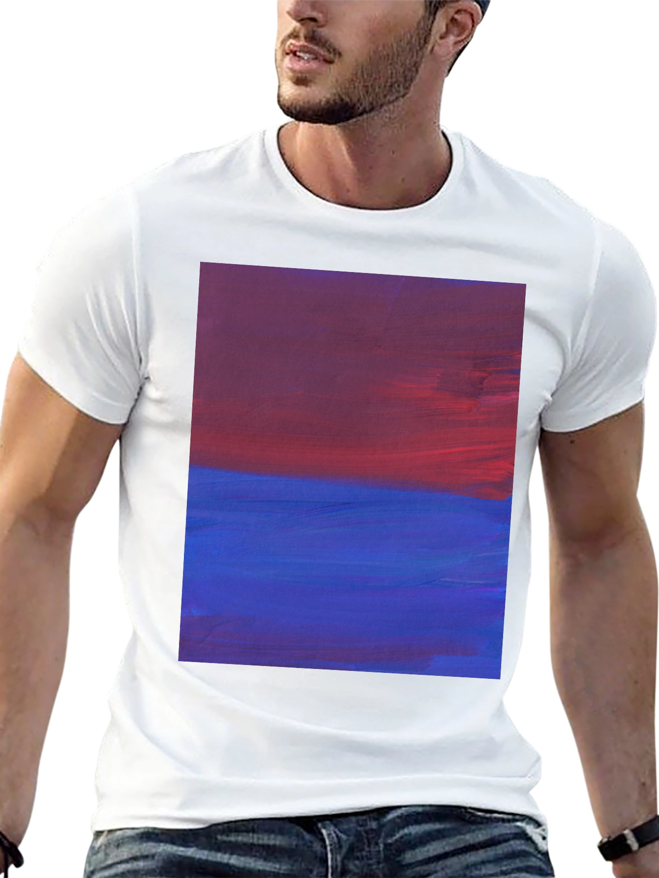 Abstract Horizon Mens Black Tee