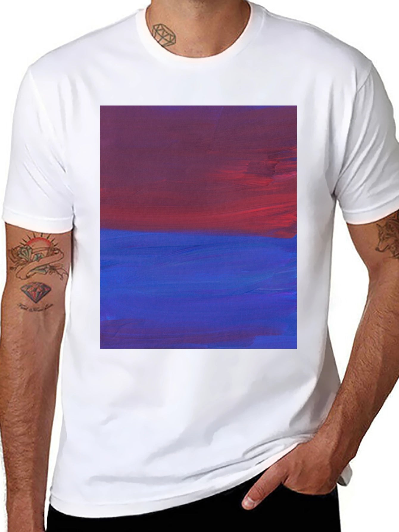 Abstract Horizon Mens Black Tee