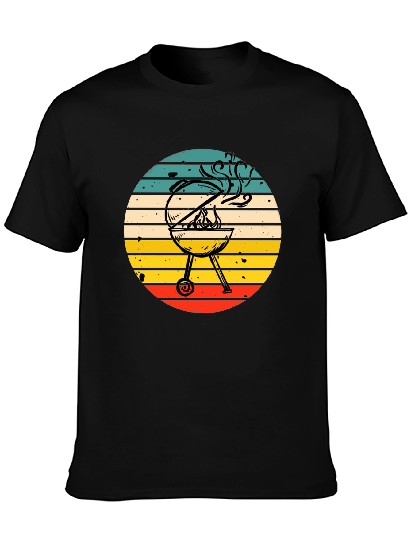 BBQ Grill Graphic Tee - Retro Style