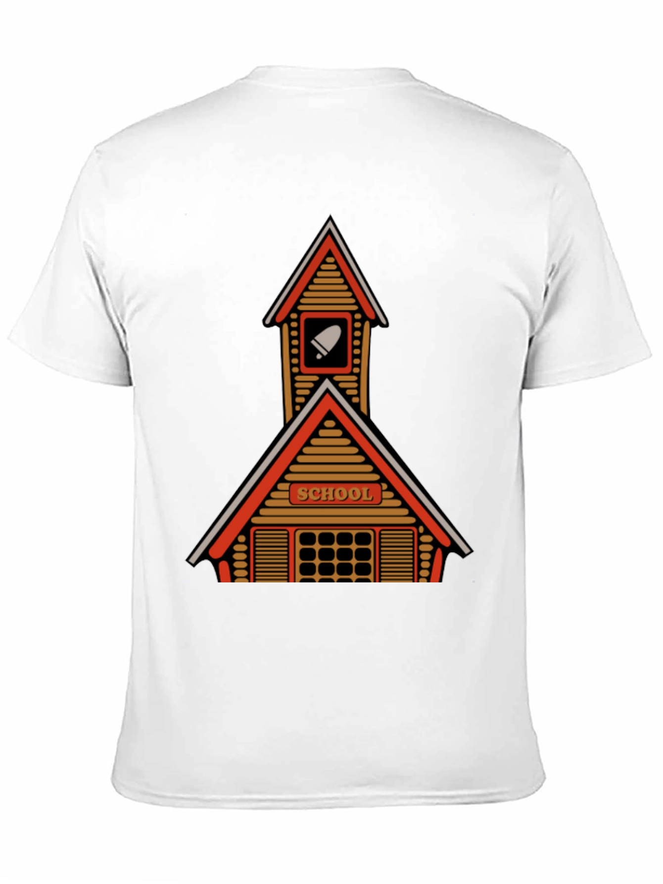 Retro Schoolhouse Graphic T-Shirt - Black