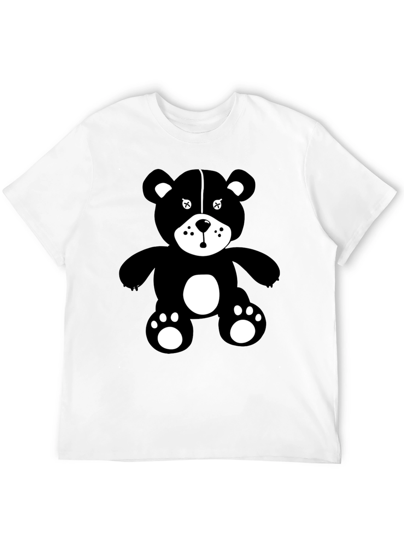 Graphic Tee: Black Teddy Bear Design
