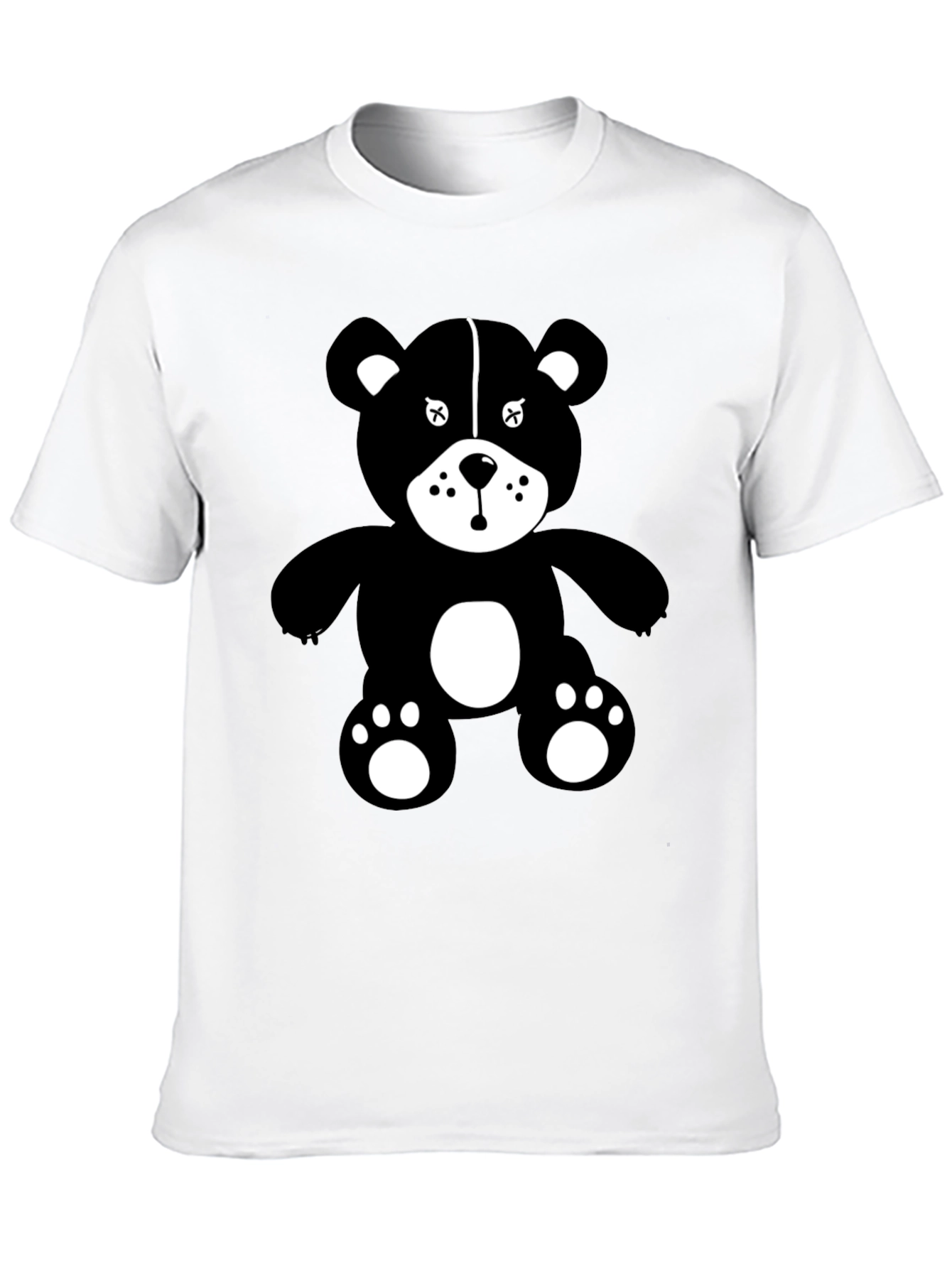 Graphic Tee: Black Teddy Bear Design