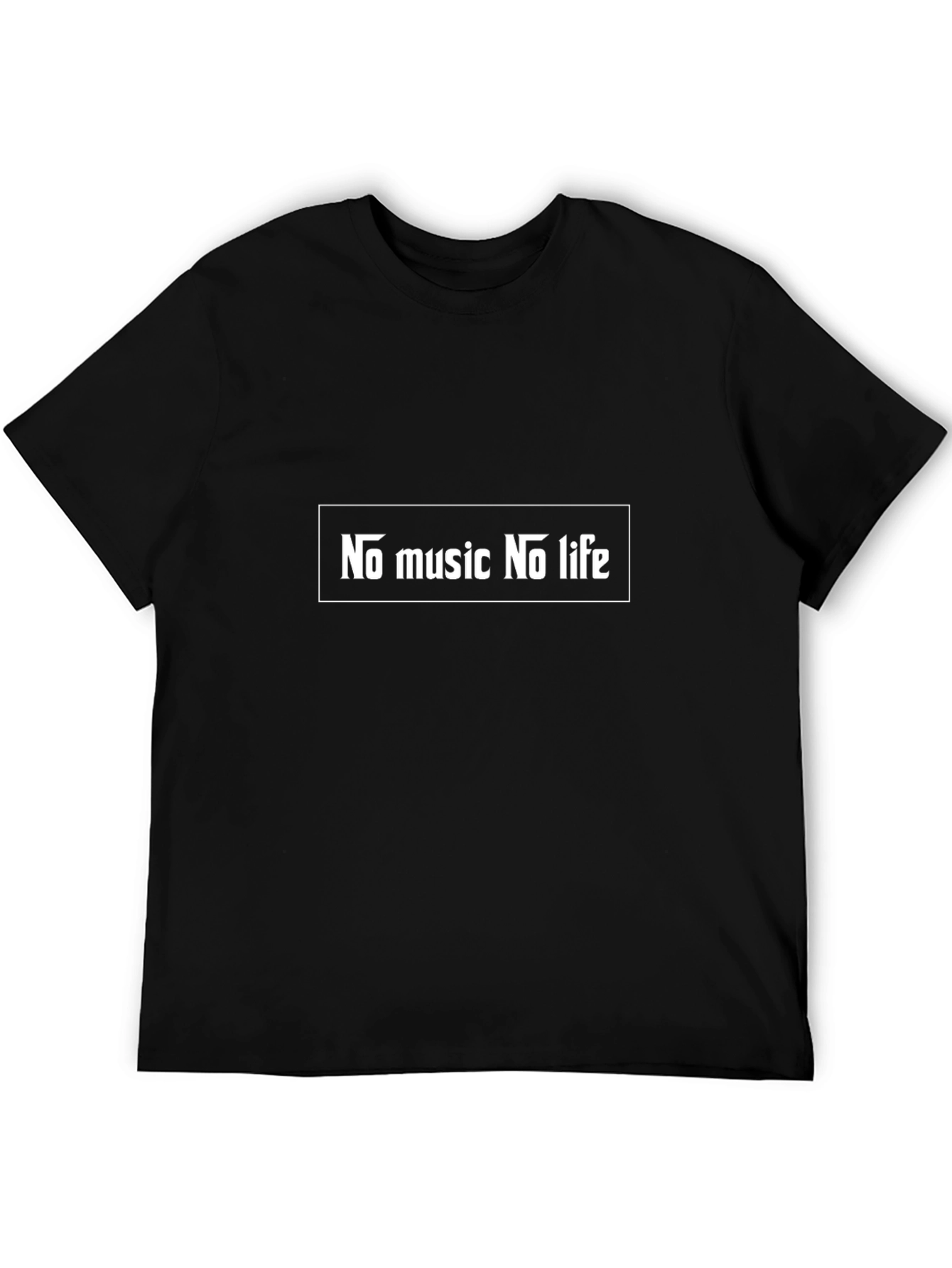 No Music No Life Black T-Shirt