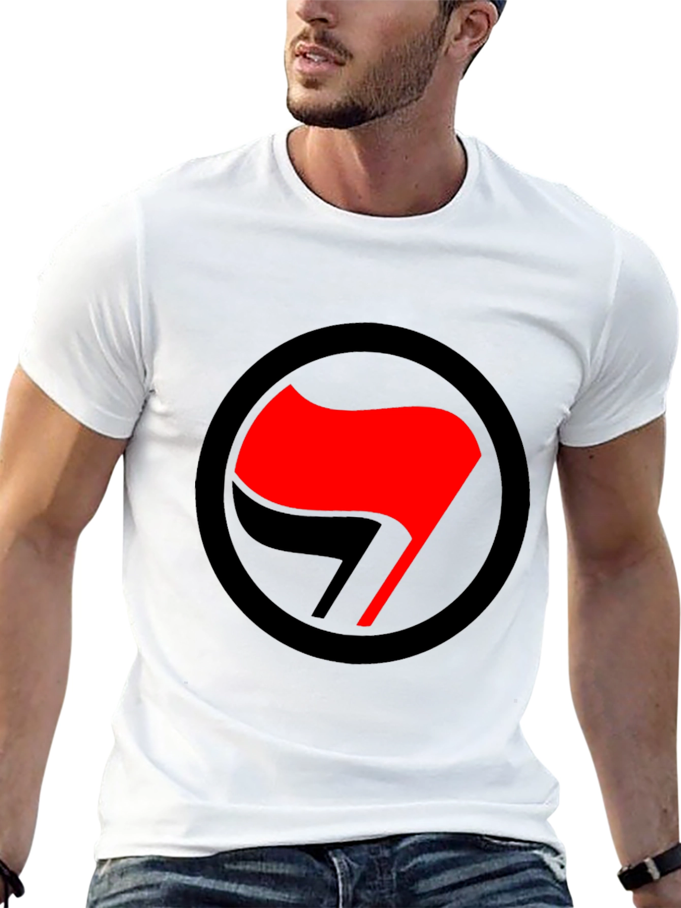 Antifascist Action Flag T-Shirt - Classic Design