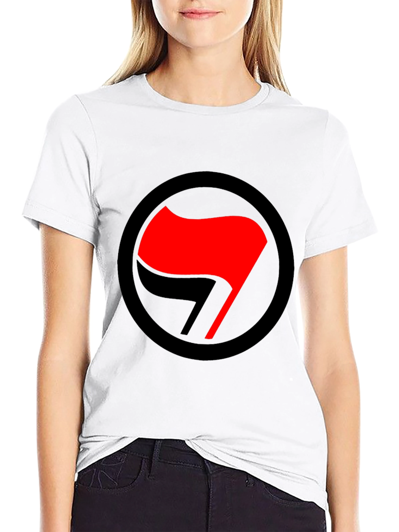 Antifascist Action Flag T-Shirt - Classic Design