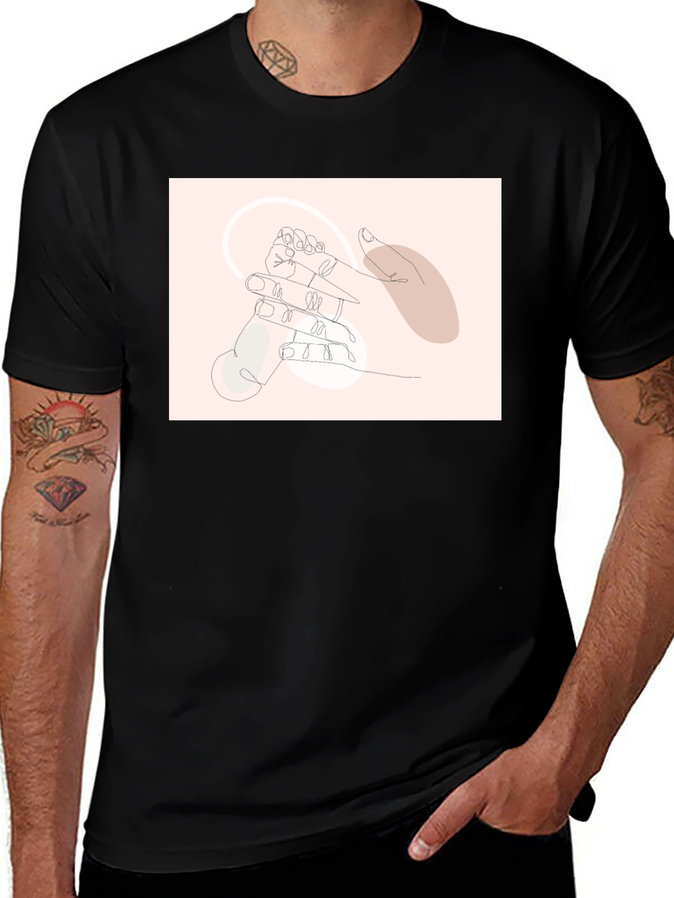 Minimalist Line Art Graphic Tee
