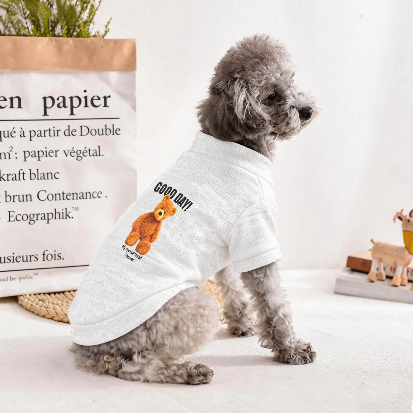 Good Day Teddy Bear Best Friend Pet Sweater
