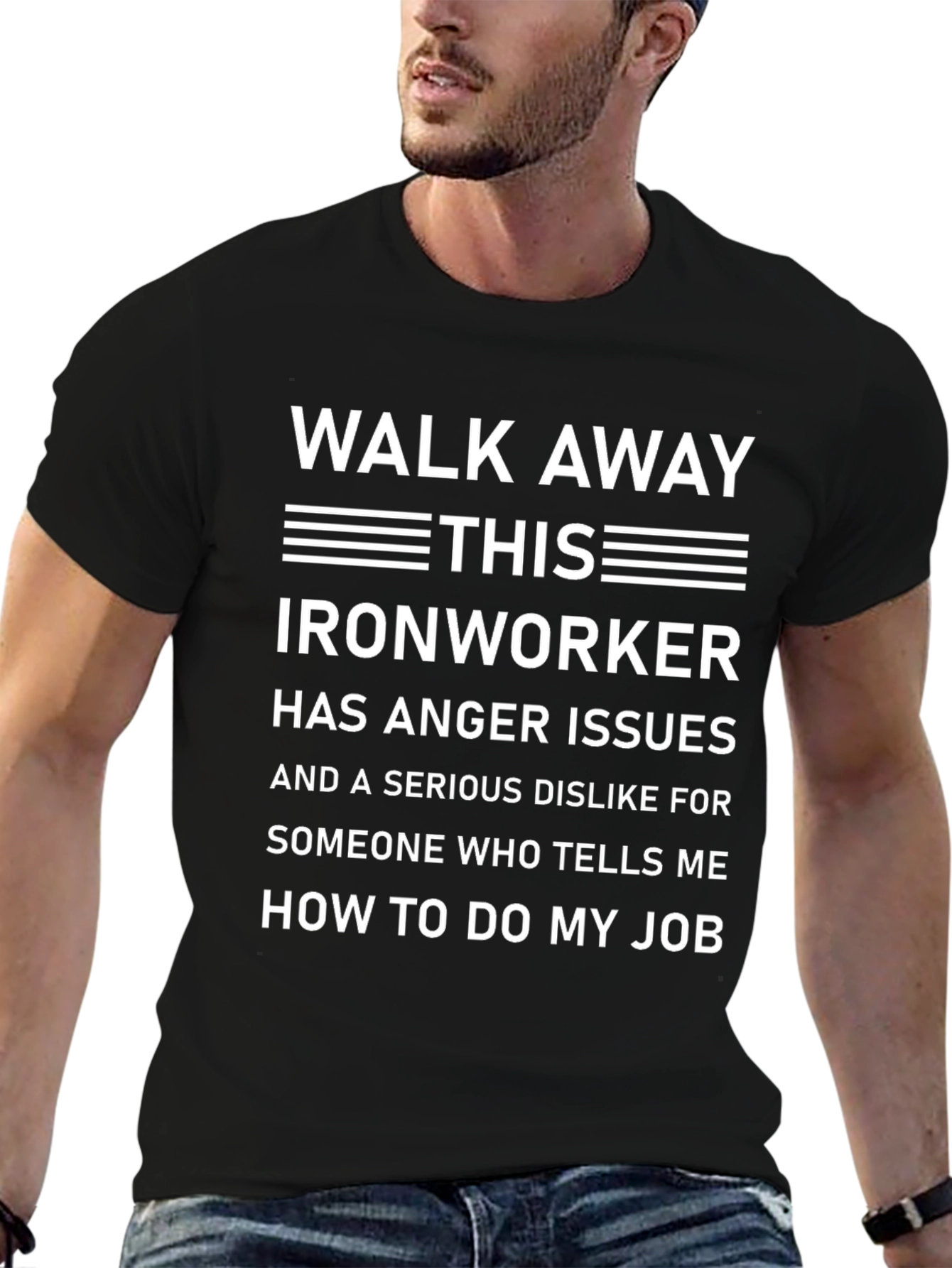 Walk Away Ironworker T-Shirt - Anger Issues Tee
