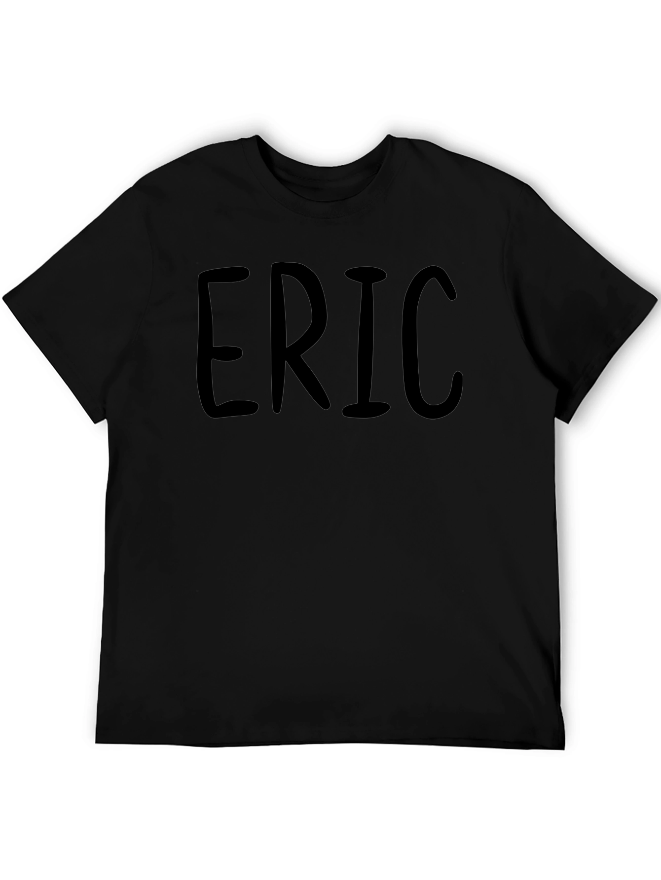 ERIC Black Graphic Tee - Custom Name T-Shirt