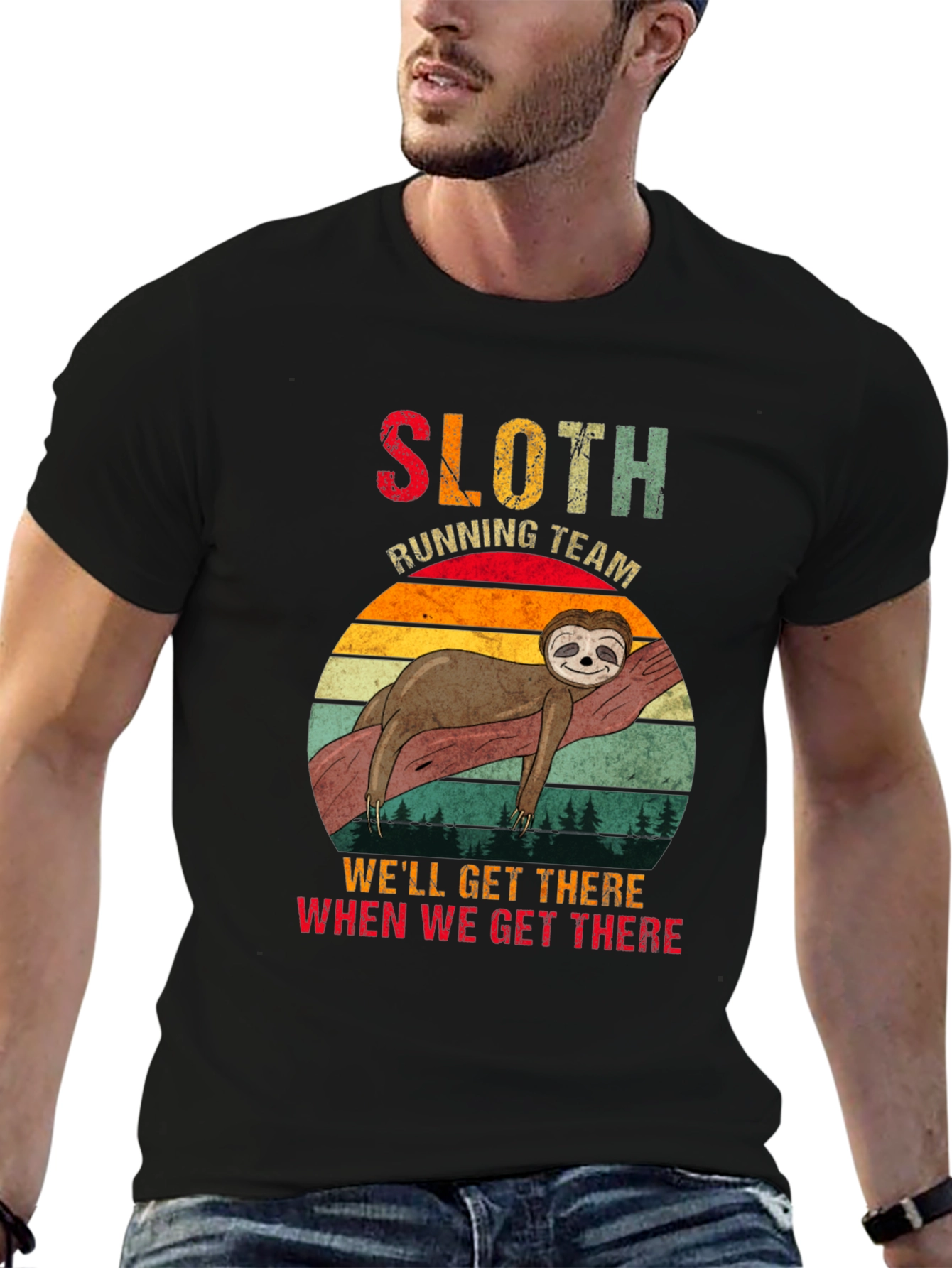 Sloth Running Team T-Shirt - Well Get There!