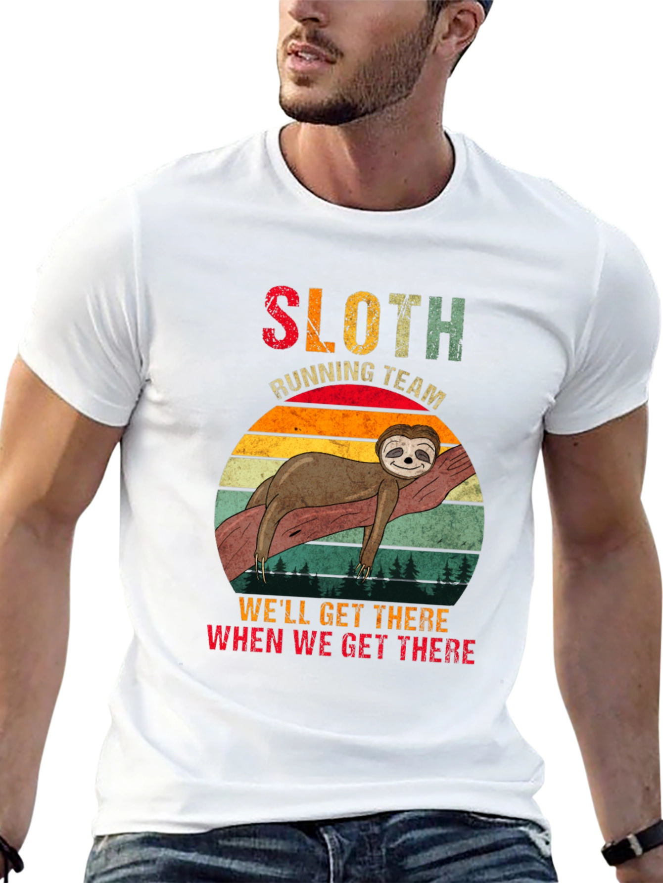 Sloth Running Team T-Shirt - Well Get There!