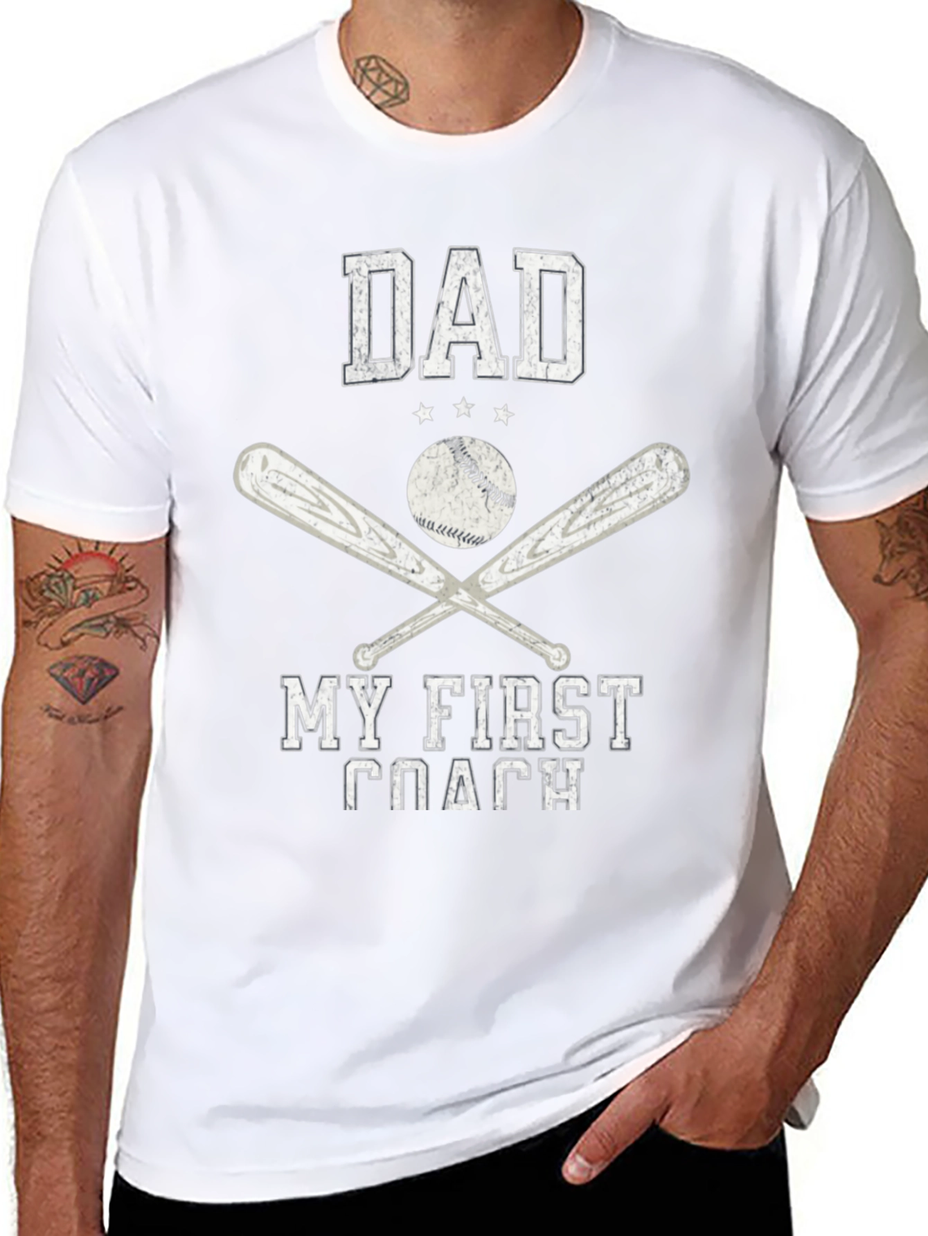 Dad My First Coach Baseball T-Shirt