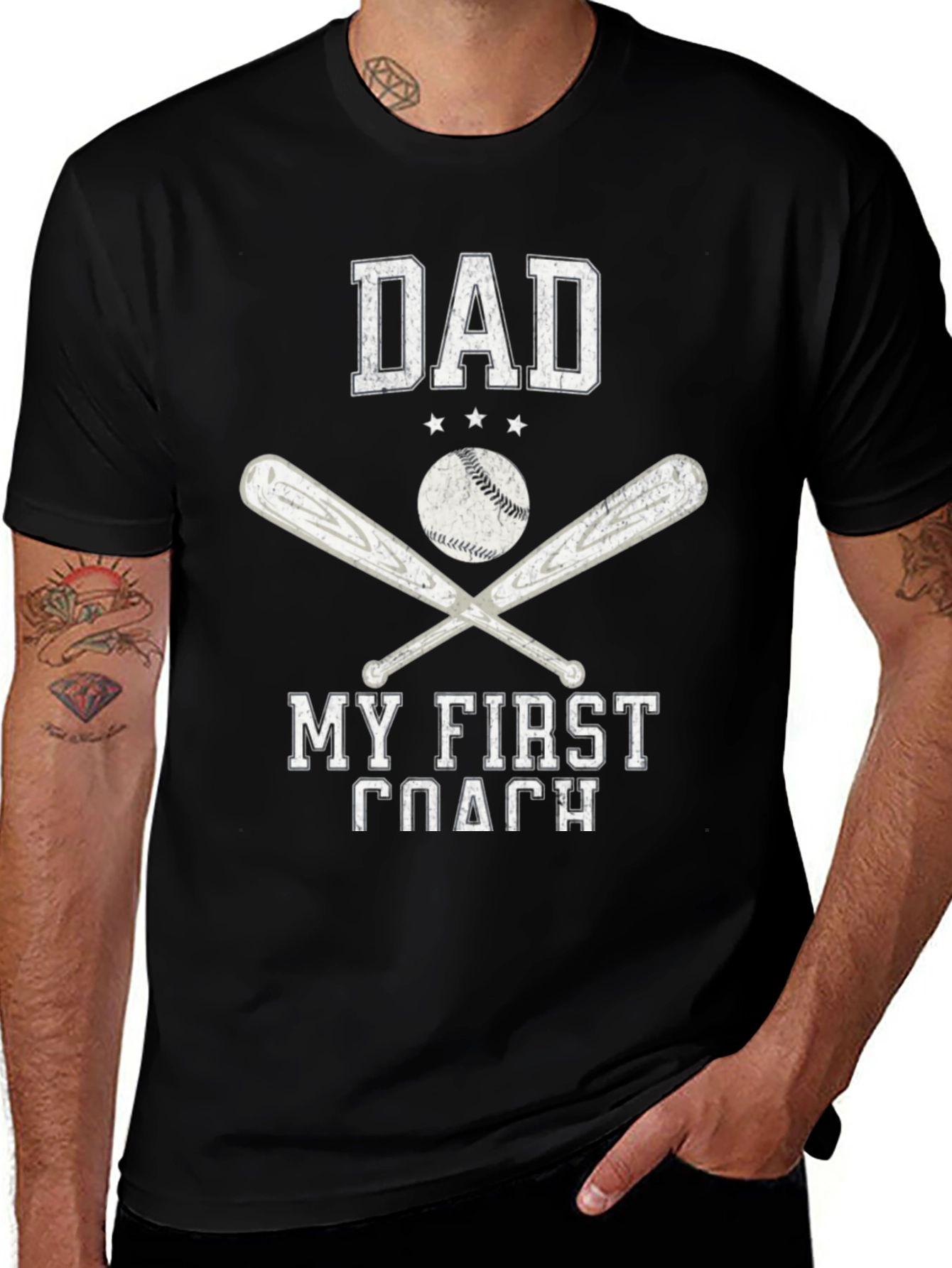 Dad My First Coach Baseball T-Shirt