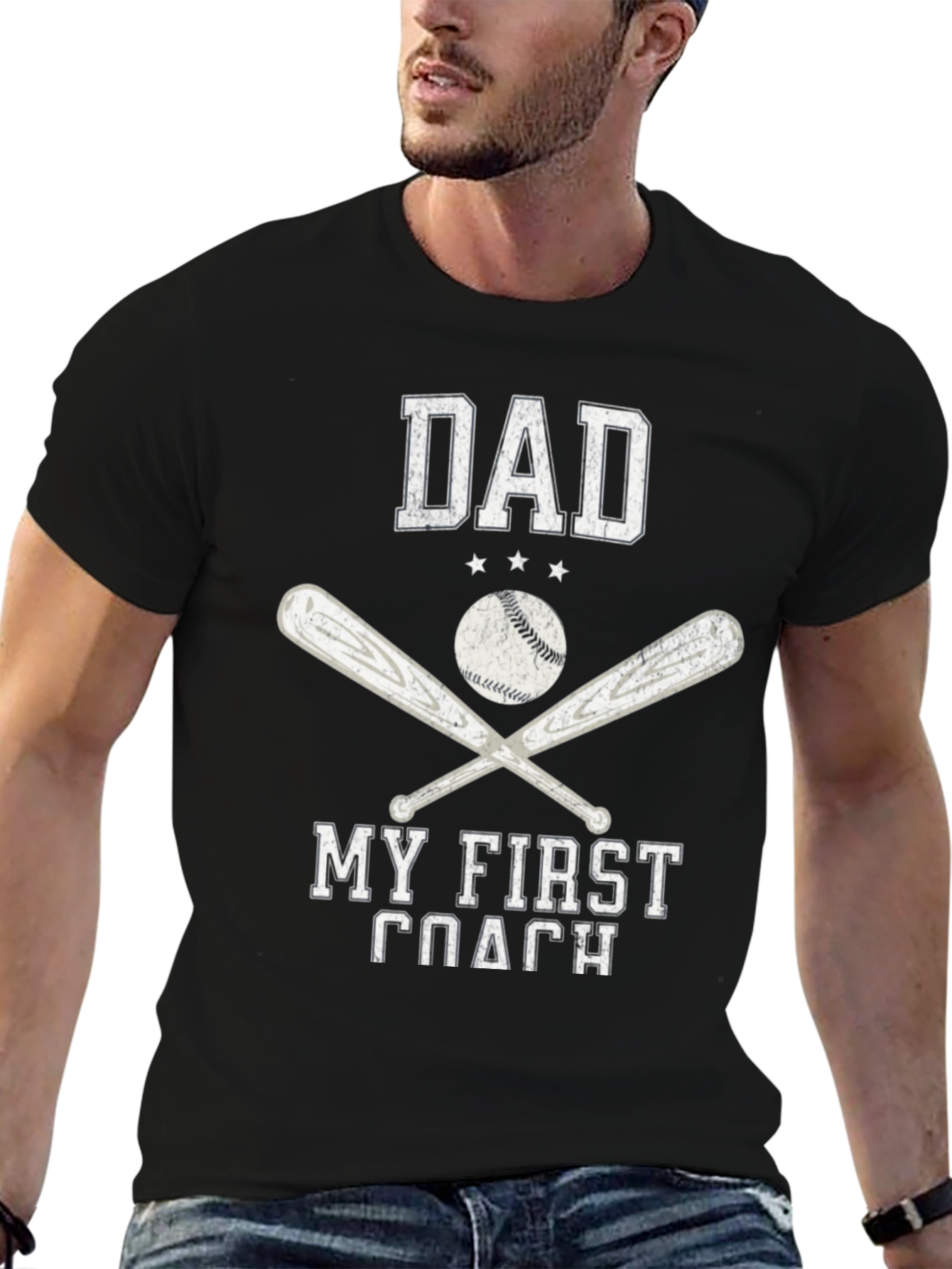 Dad My First Coach Baseball T-Shirt