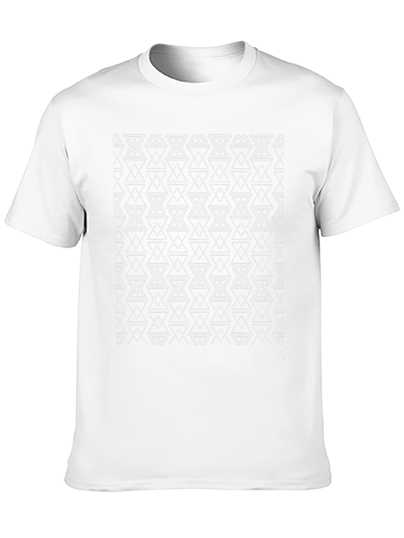 Abstract Geometric Pattern Black T-Shirt