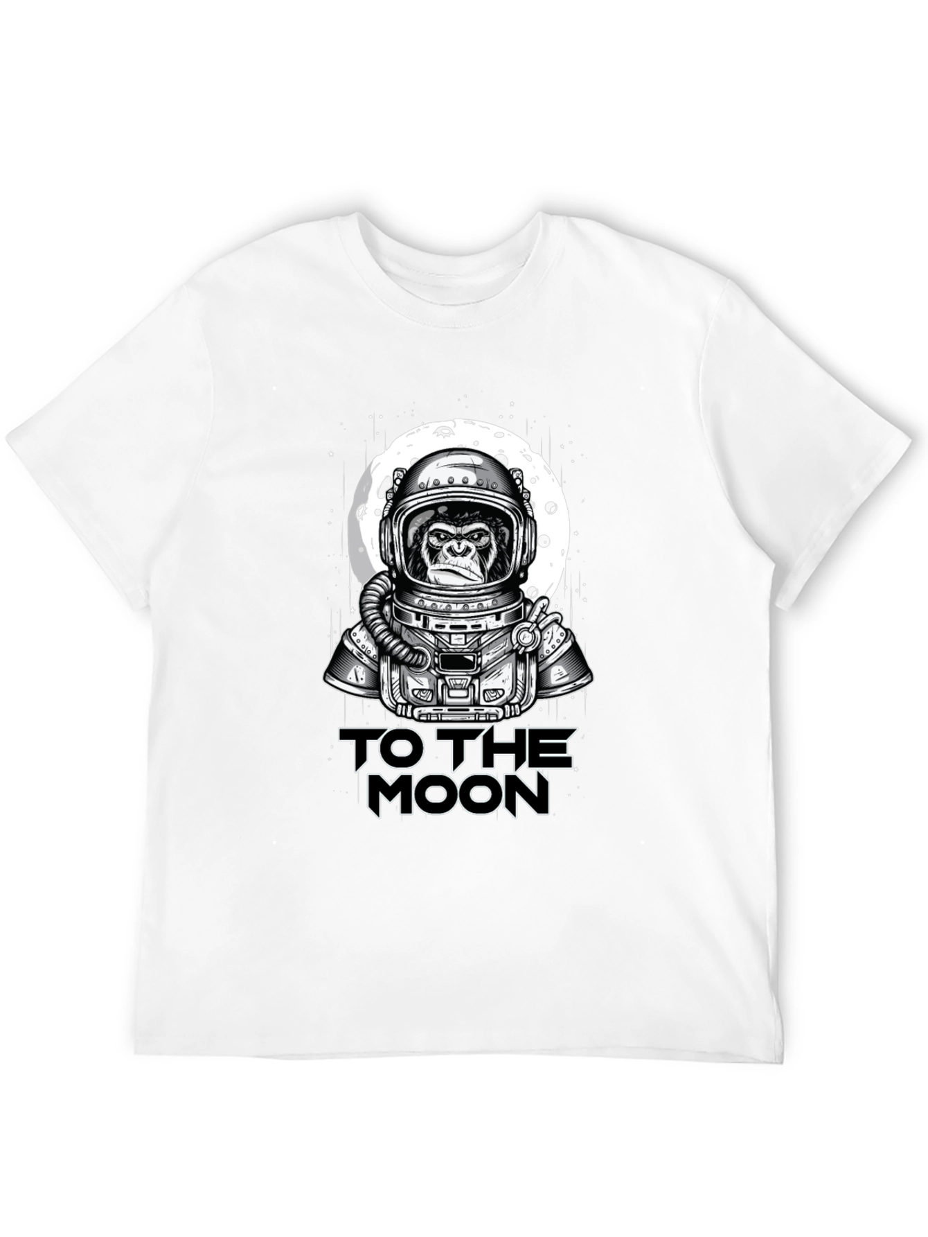 Ape Astronaut To The Moon Black T-Shirt