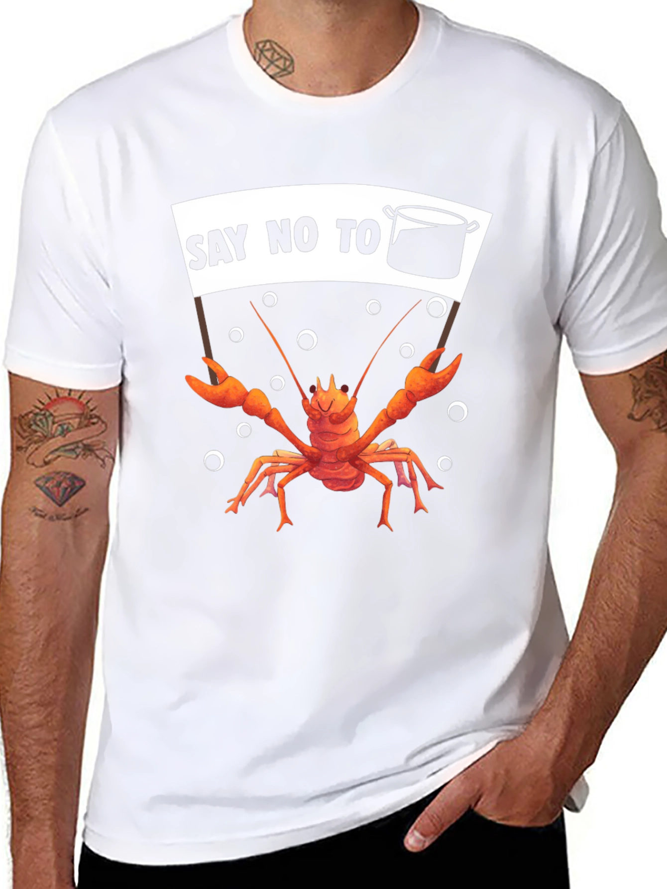 Say No To The Pot T-Shirt Crawfish Protest