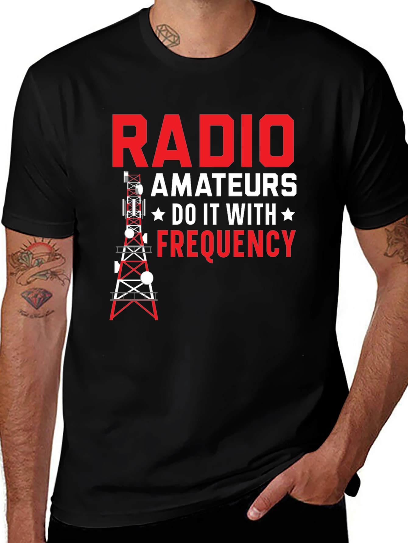 Radio Amateurs Frequency Graphic Tee