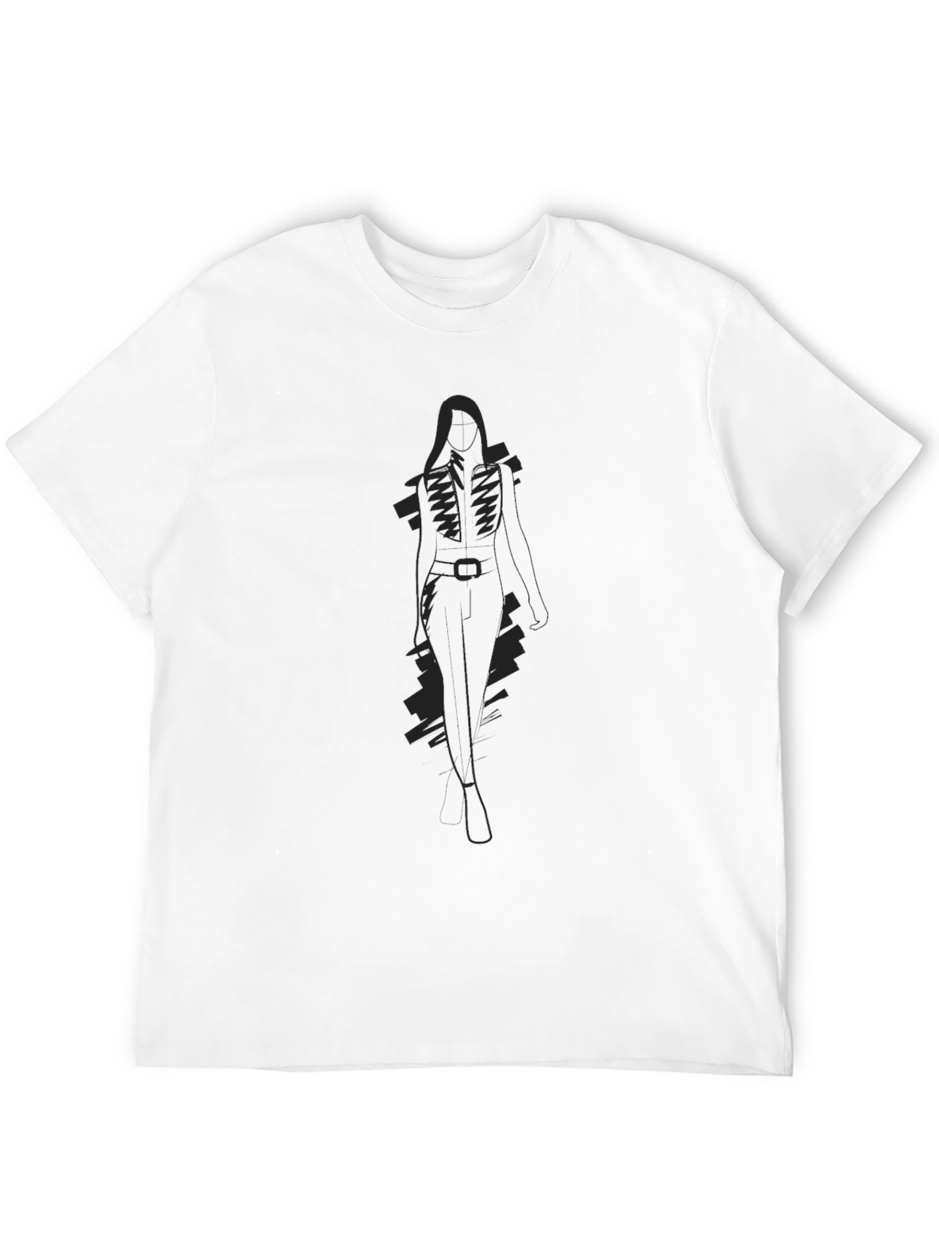 Dark Silhouette Graphic Tee - Sleek Black Cotton Shirt