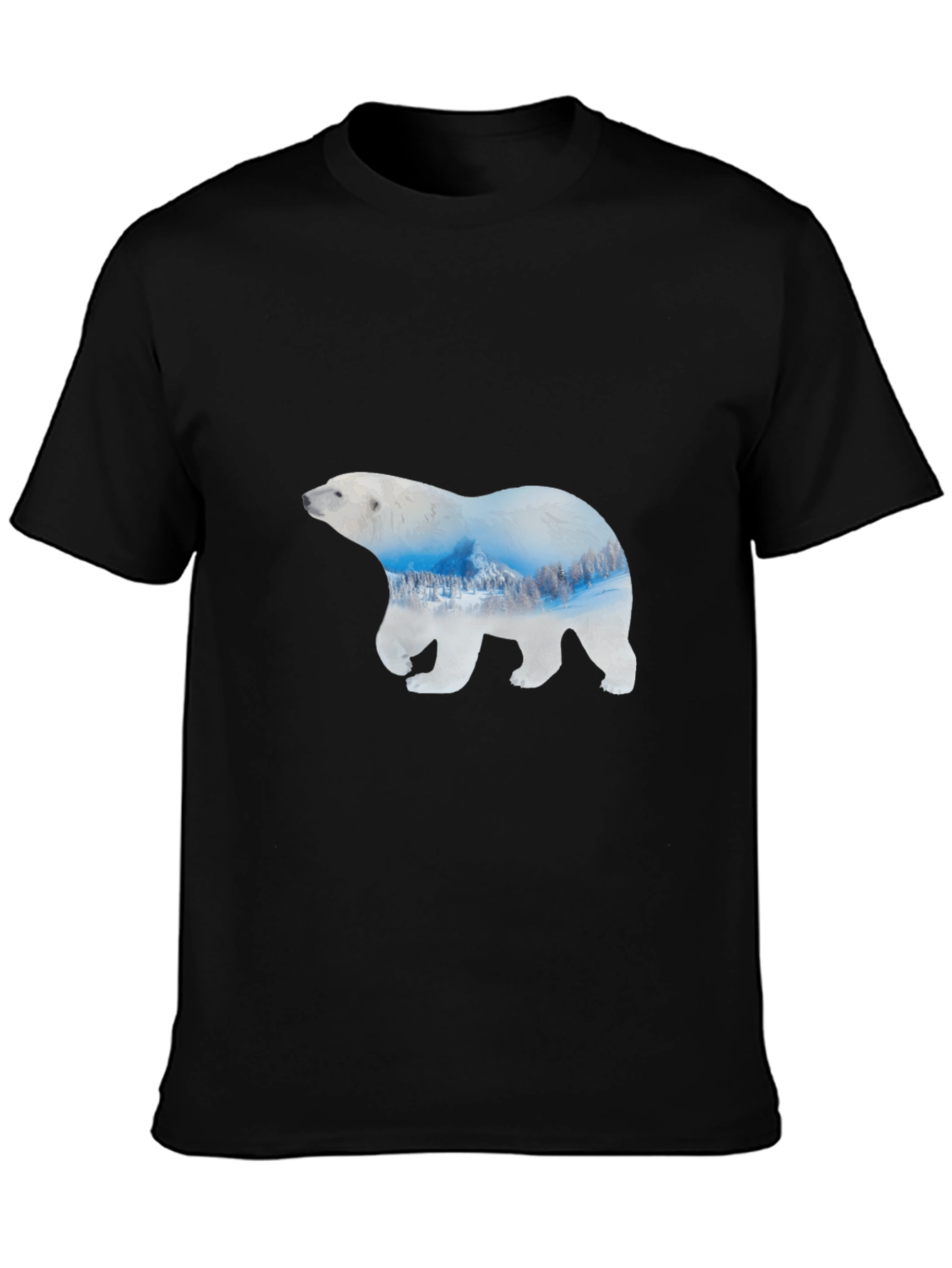 Polar Bear Graphic Black T-Shirt