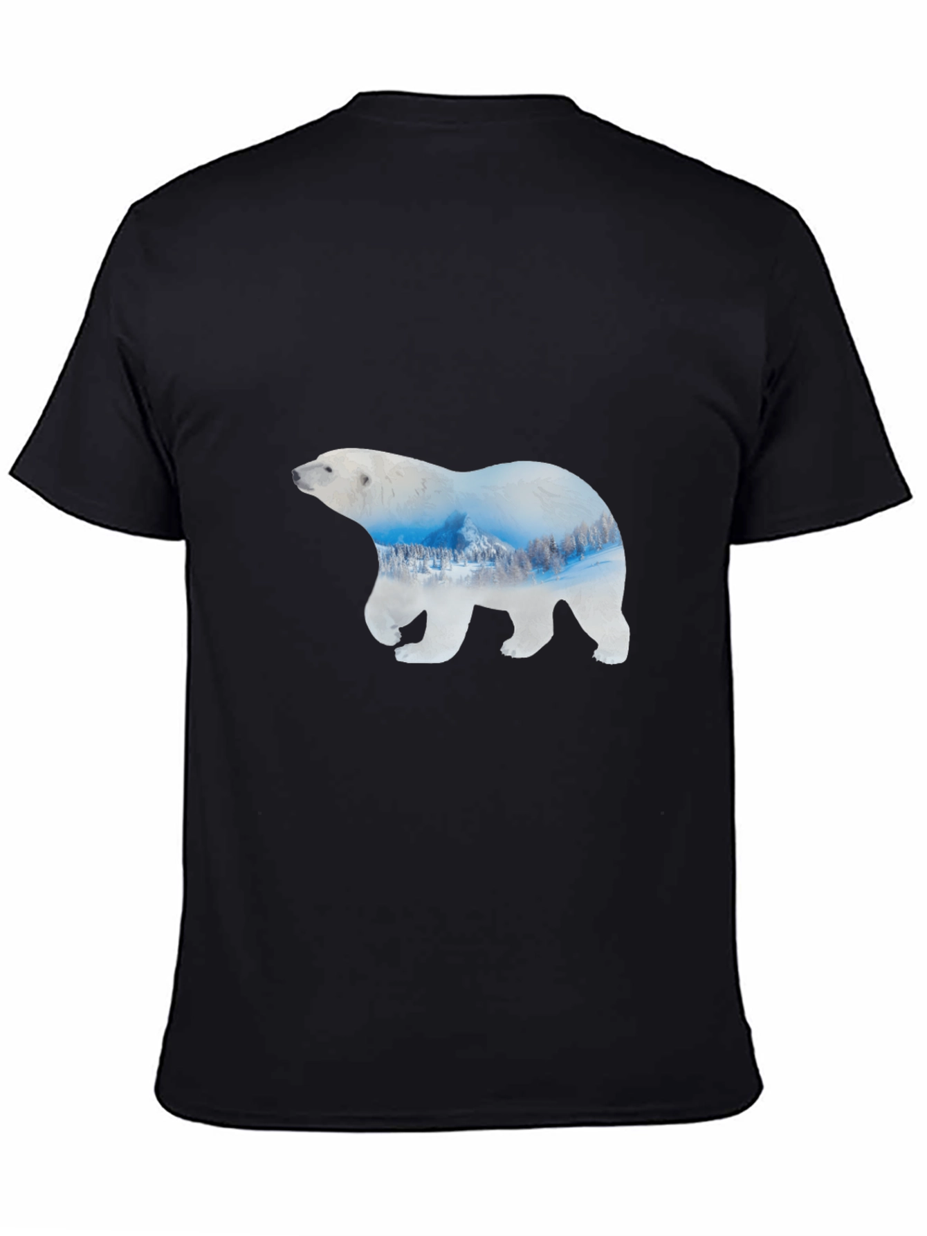 Polar Bear Graphic Black T-Shirt