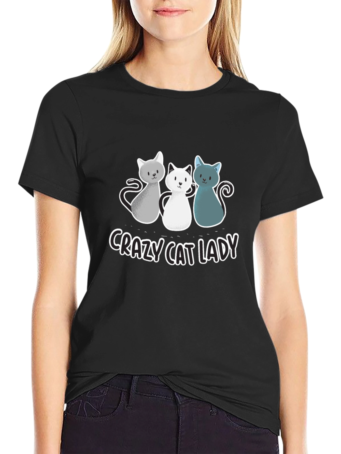 Crazy Cat Lady T-Shirt - Cute Cartoon Cats!