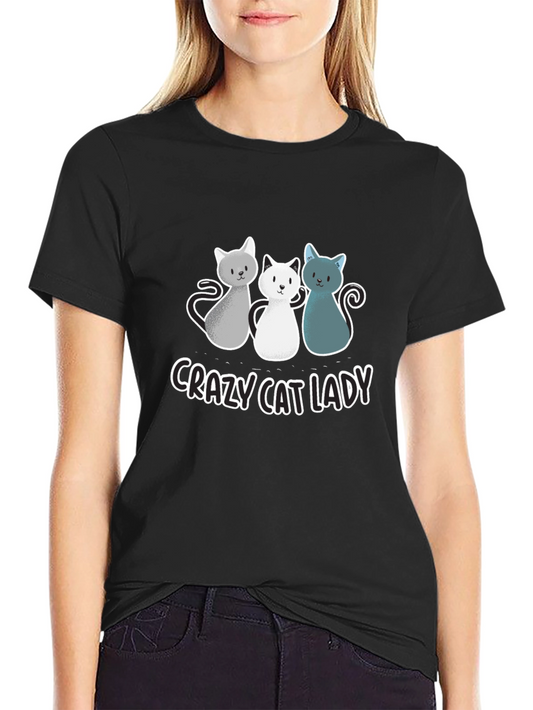 Crazy Cat Lady T-Shirt - Cute Cartoon Cats!