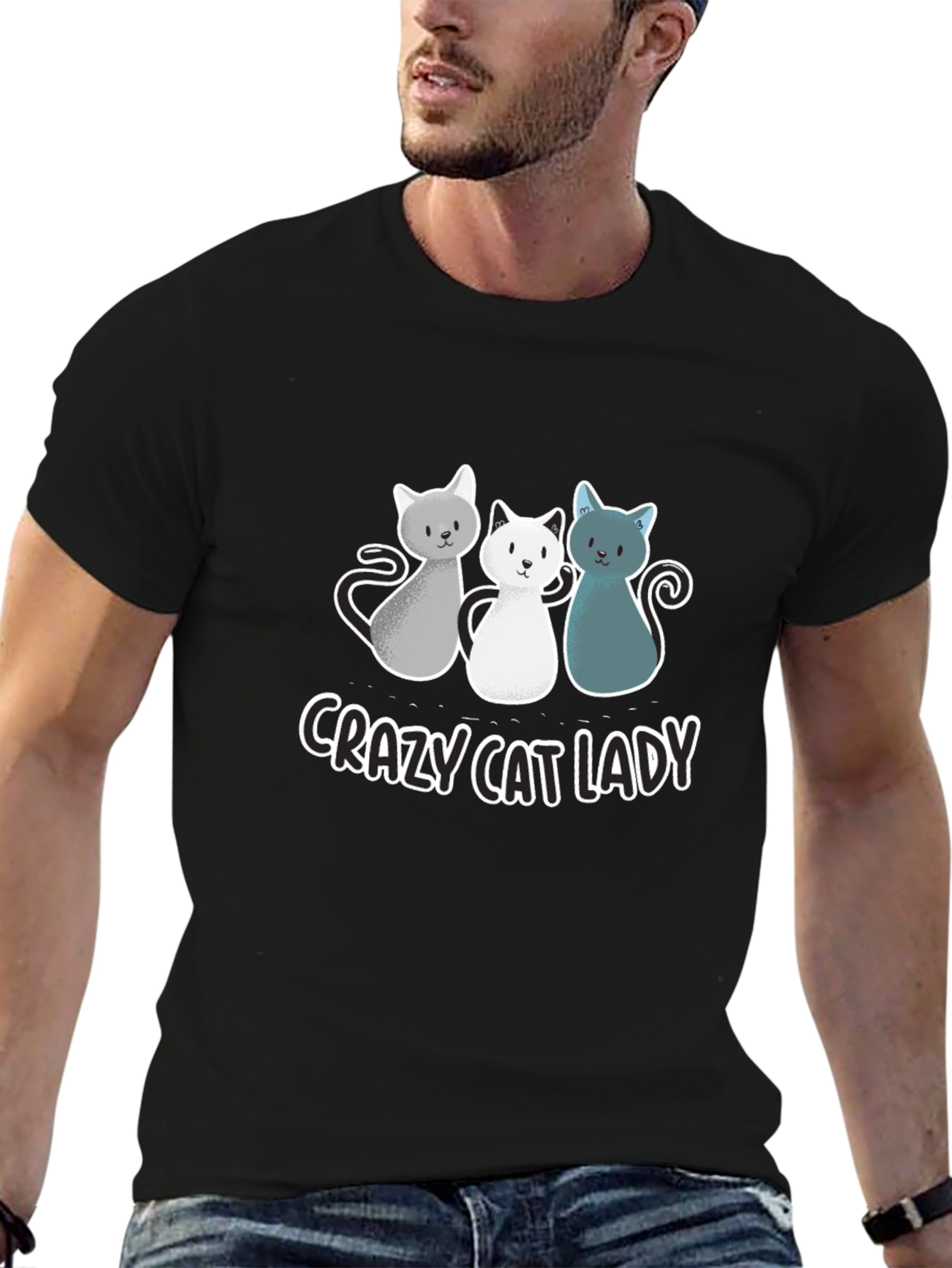 Crazy Cat Lady T-Shirt - Cute Cartoon Cats!